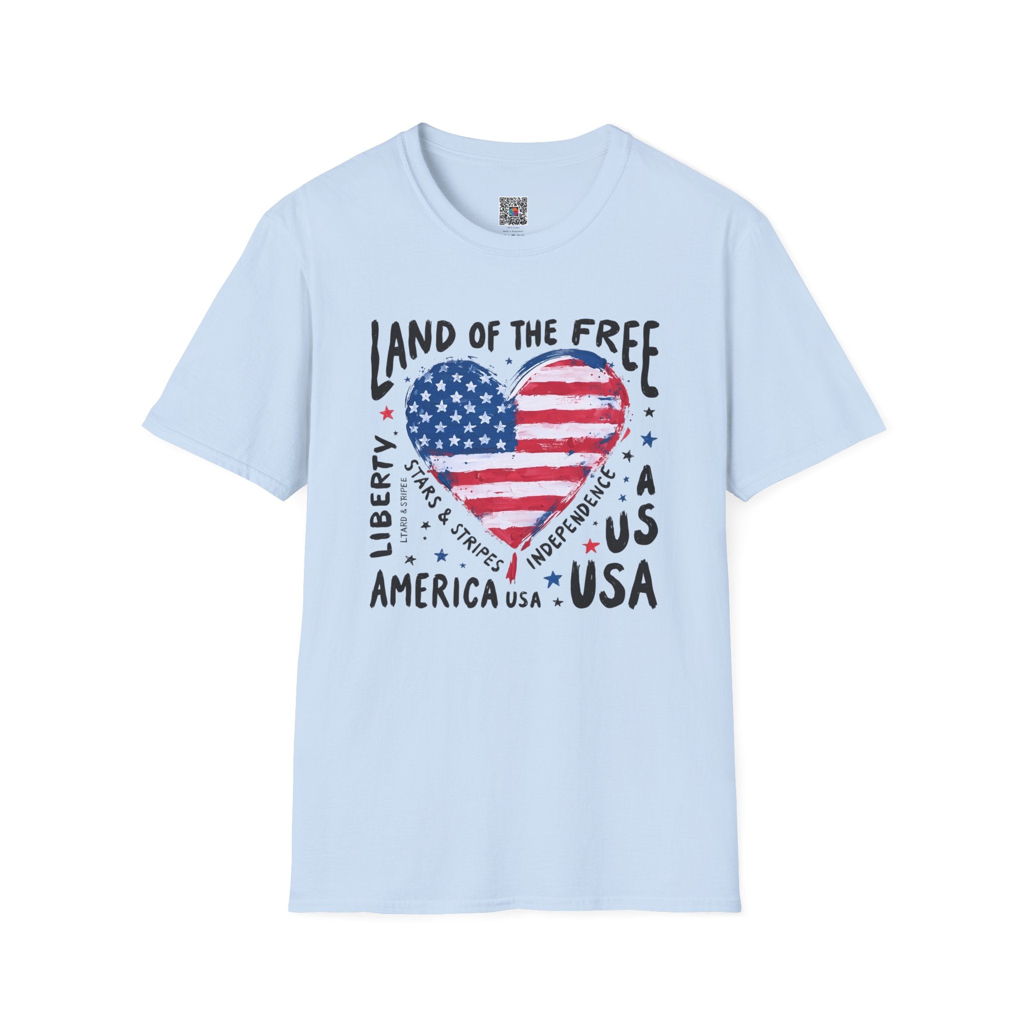 Land of the Free | Patriotic Heart Flag Design | Cr8tive Designs