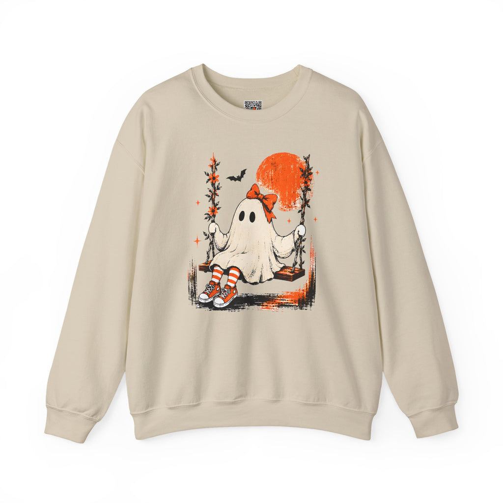Vintage Swing Ghost Sweater| Cute Autumn Halloween Crewneck Sweater | Cr8tive Designs