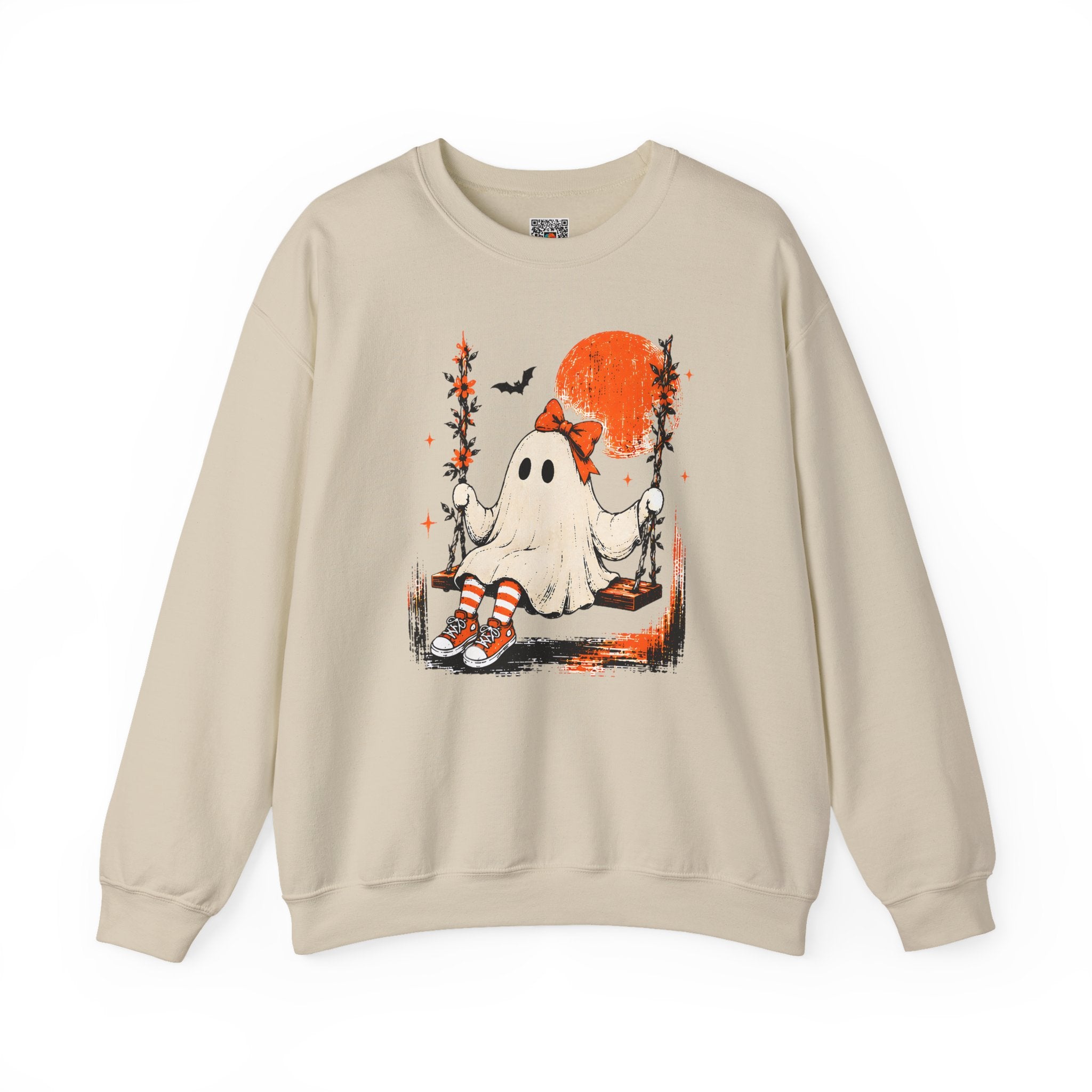 Vintage Swing Ghost Sweater| Cute Autumn Halloween Crewneck Sweater | Cr8tive Designs