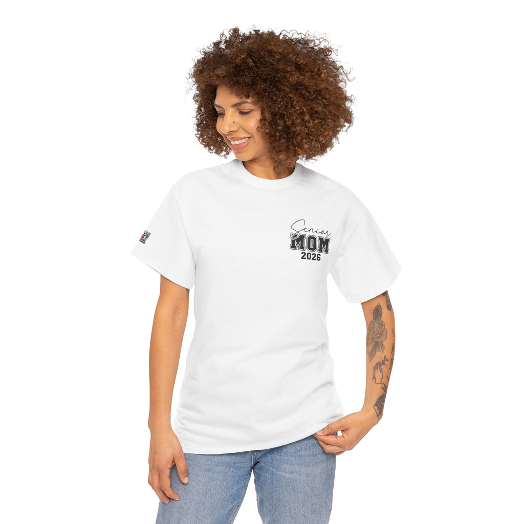 Senior Mom 2026 Front & Back T-Shirt | Proud Mom Graduation Tee | Class of 2026 Parent Shirt | Cr8tive Designs