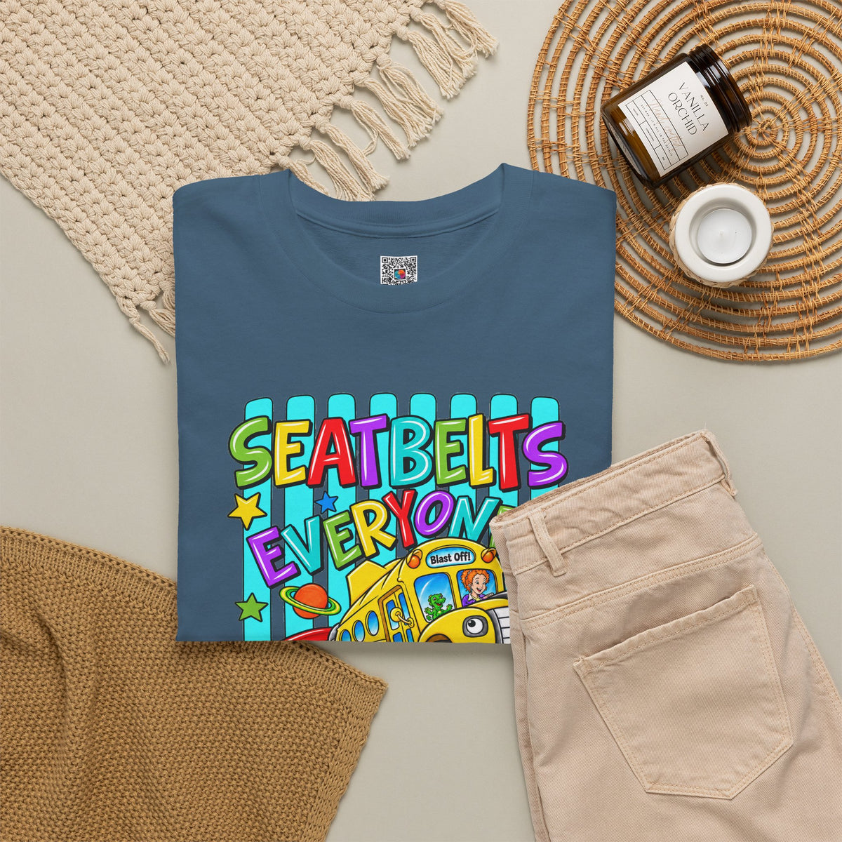 Seatbelts Everyone T-Shirt | Retro School Bus Graphic Tee | Cr8tive Designs