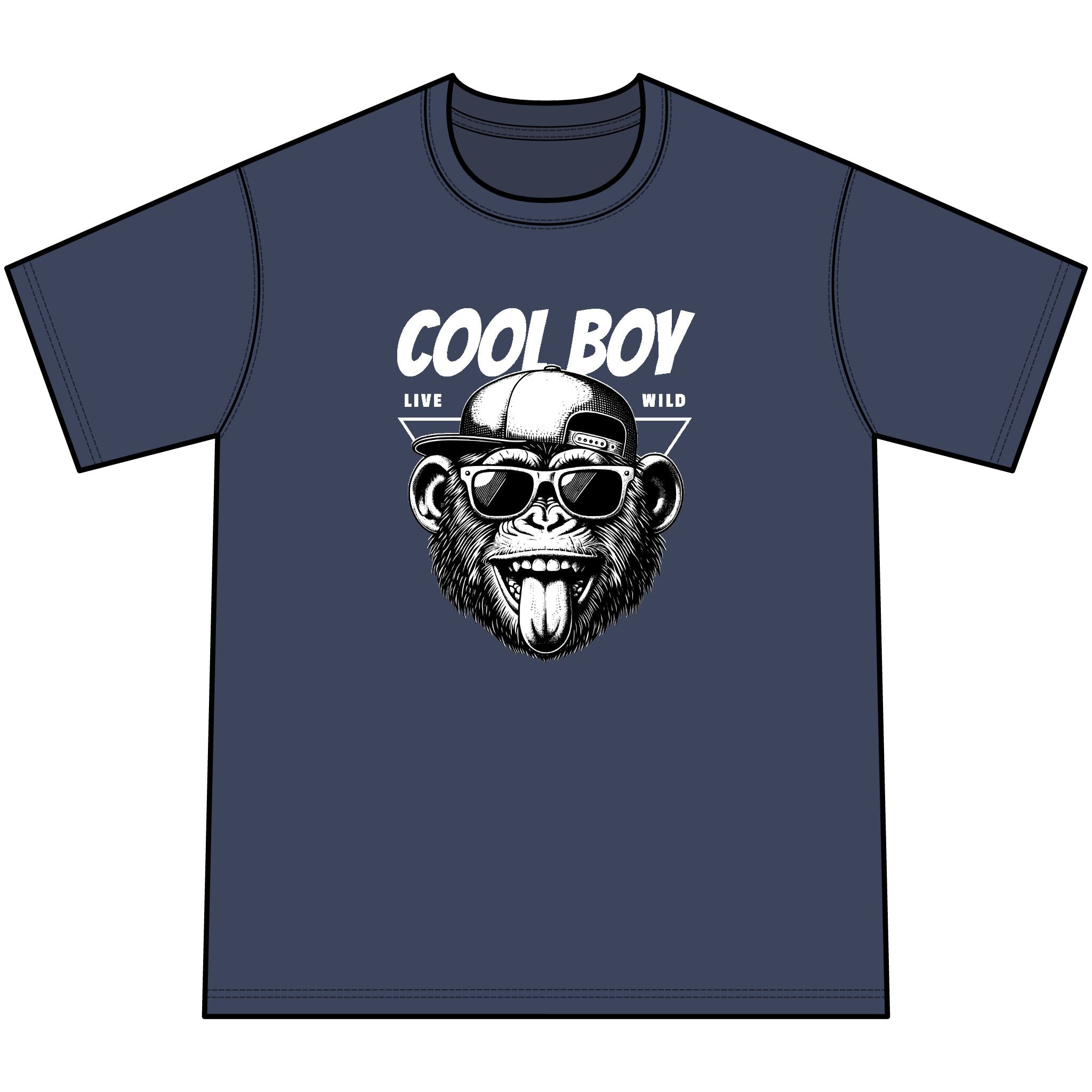 Cool Boy Monkey | Youth Graphic Tee with Sunglasses Ape Design | Cr8tive Designs