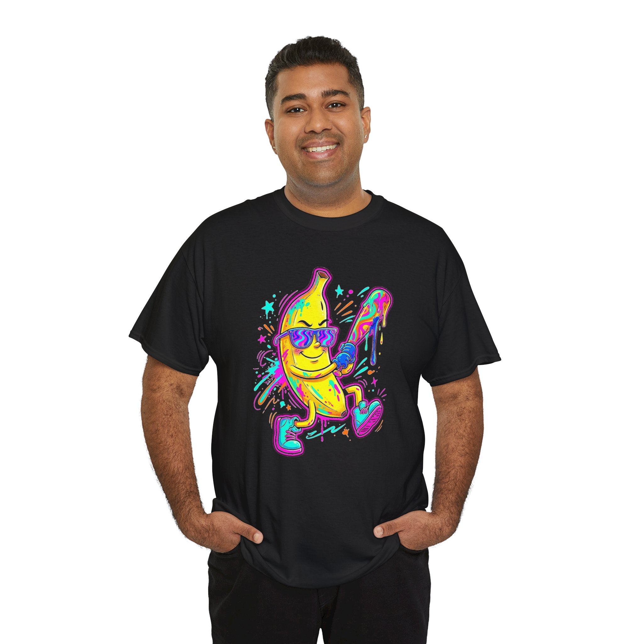 Banana Baseball Graphic T-Shirt | Neon Streetwear Tee | Cr8tive Designs