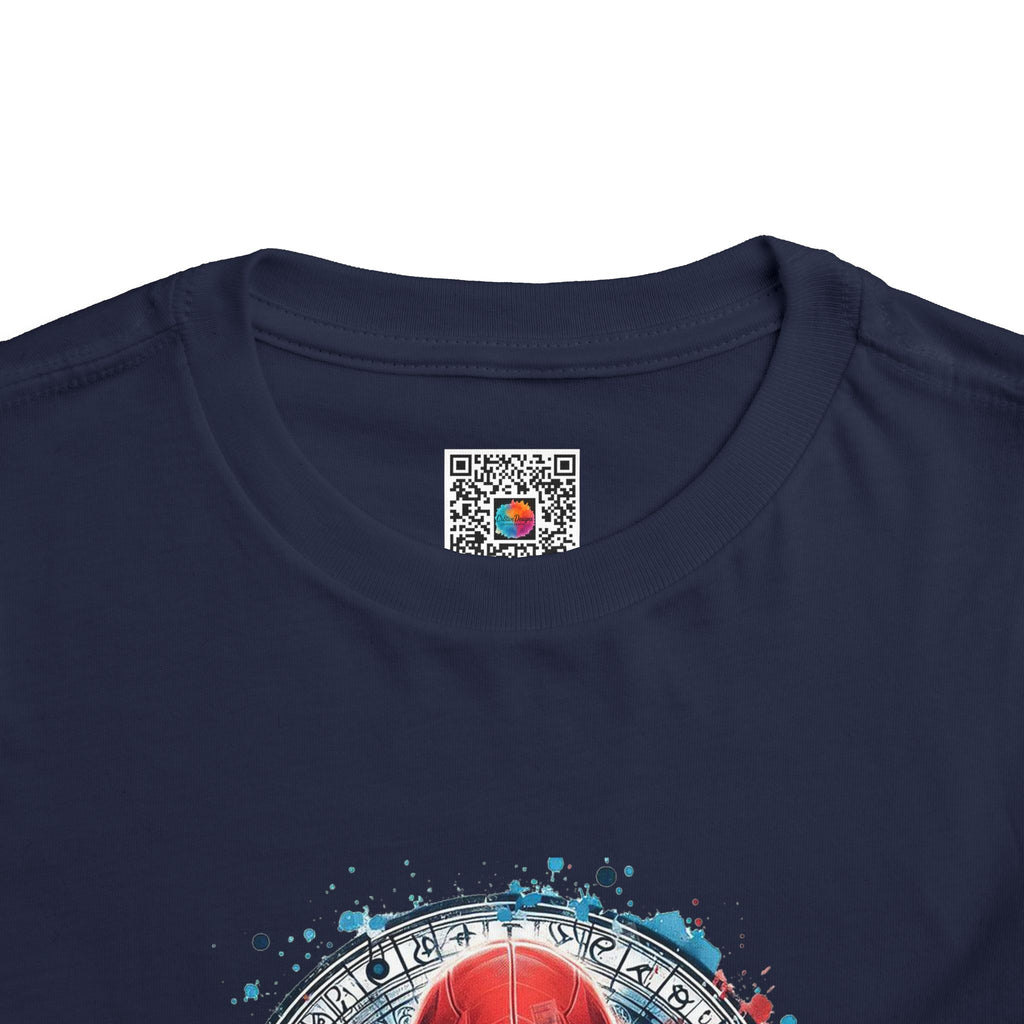Red Masked Antihero Toddler Tee | Comic-Inspired Hero T-Shirt Design | Cr8tive Designs