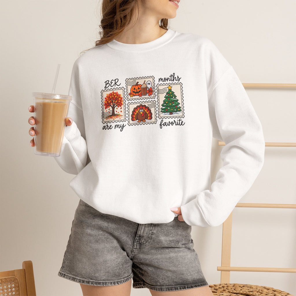 BER Months Are My Favorite Sweatshirt | Holiday Stamps Fall & Winter Crewneck | Cr8tive Designs
