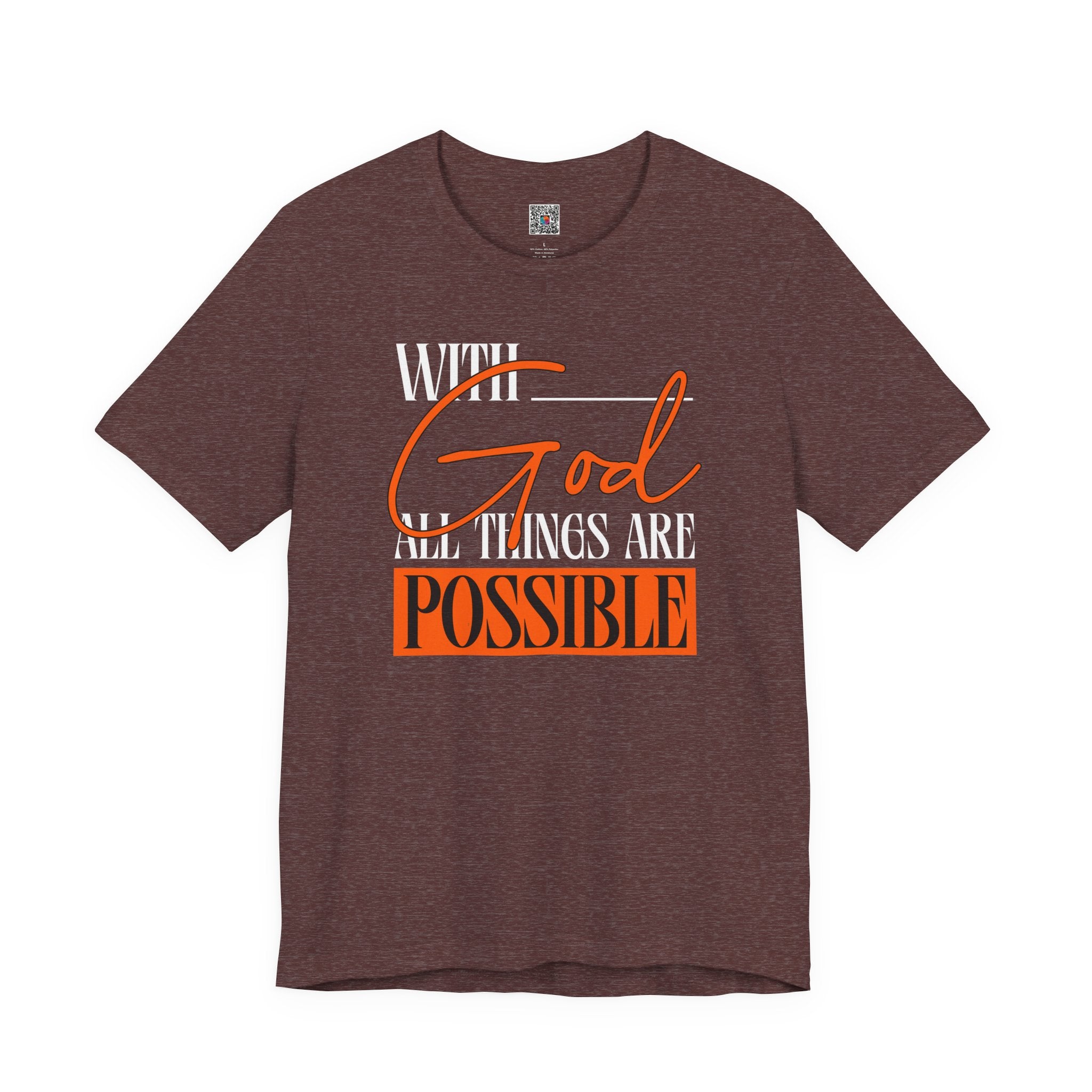 Inspirational 'With God All Things Are Possible' Graphic Tee| Cr8tive Designs