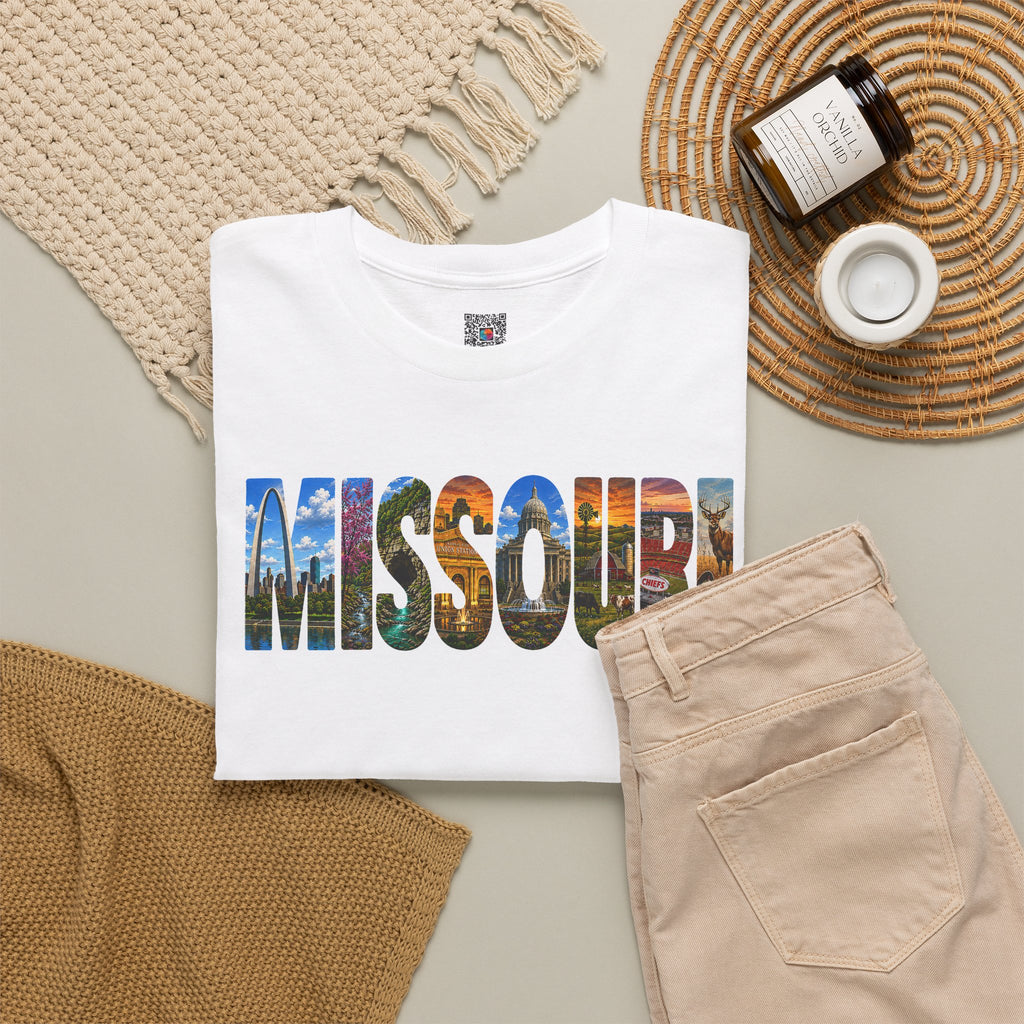 Missouri Landmark Lettering | Scenic State Typography T-Shirt | Cr8tive Designs