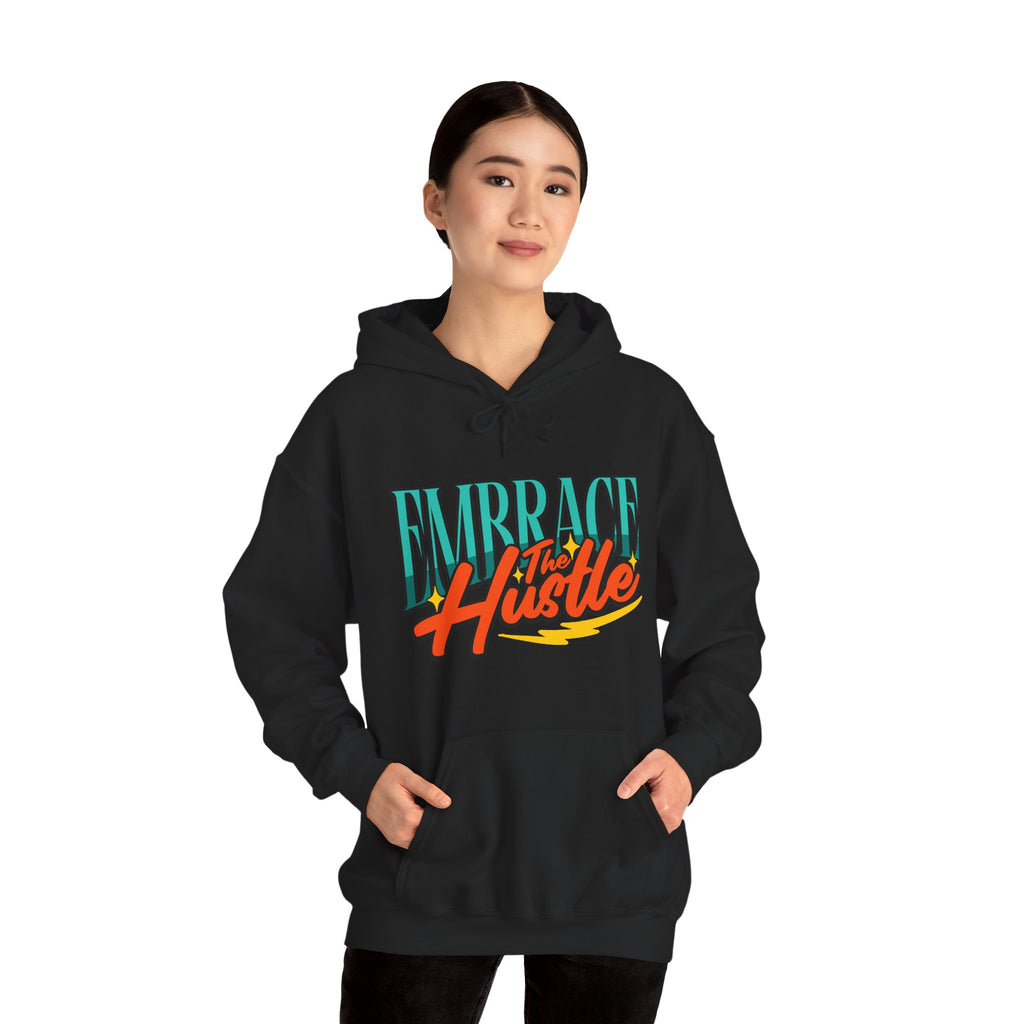 Embrace the Hustle | Bold Retro Motivational Hoodie | Cr8tive Designs