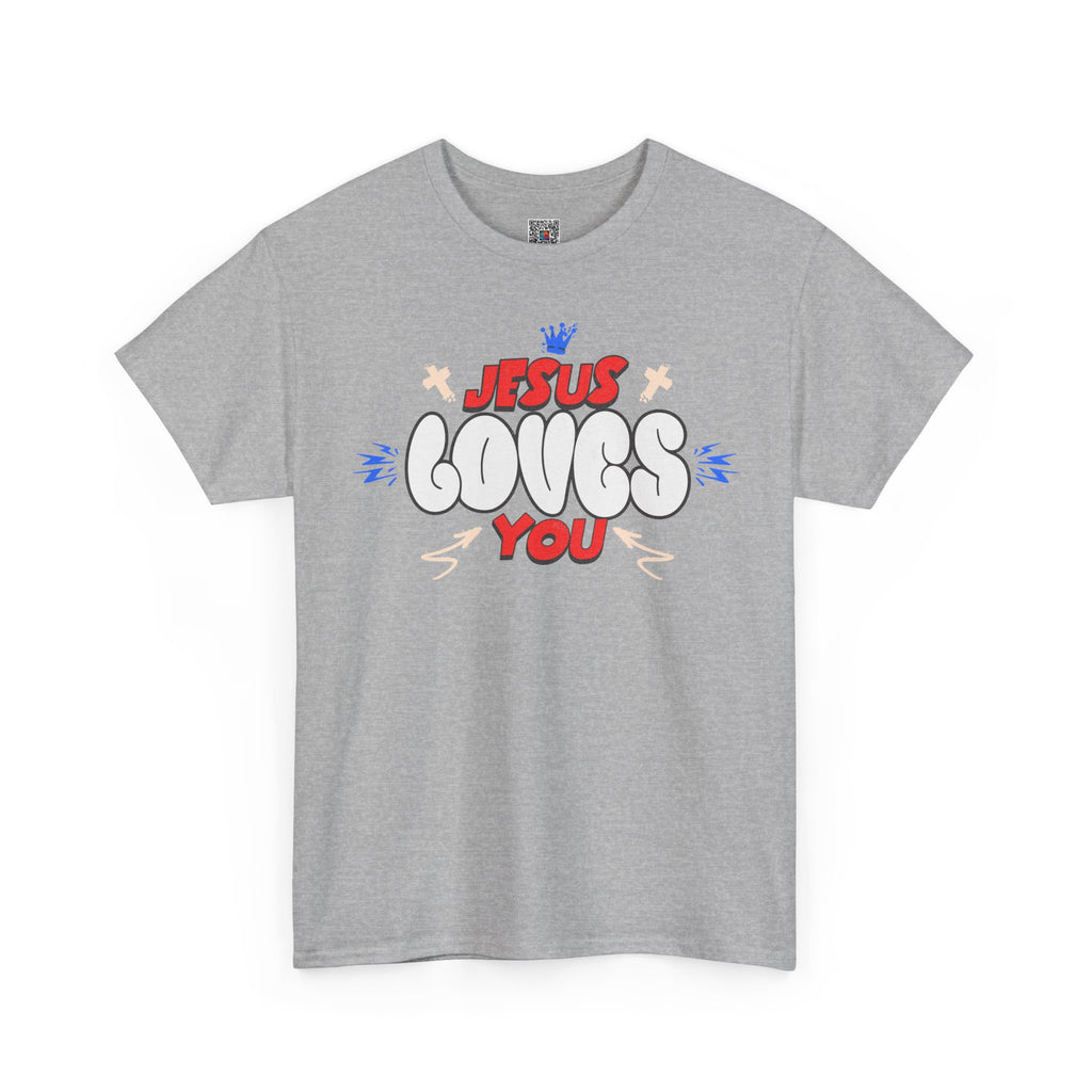 Jesus Loves You T-Shirt | Christian Faith Graphic Tee | Cr8tive Designs