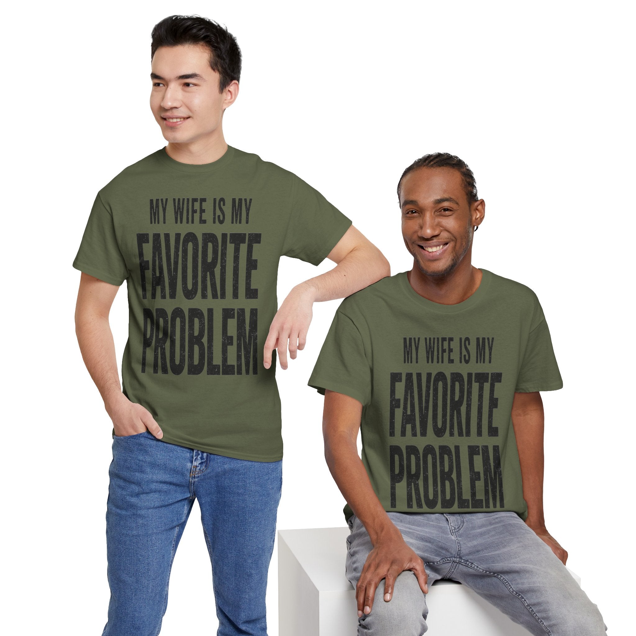 My Wife Is My Favorite Problem Tee Shirt | Funny Humor T-Shirt | Cr8tive Designs