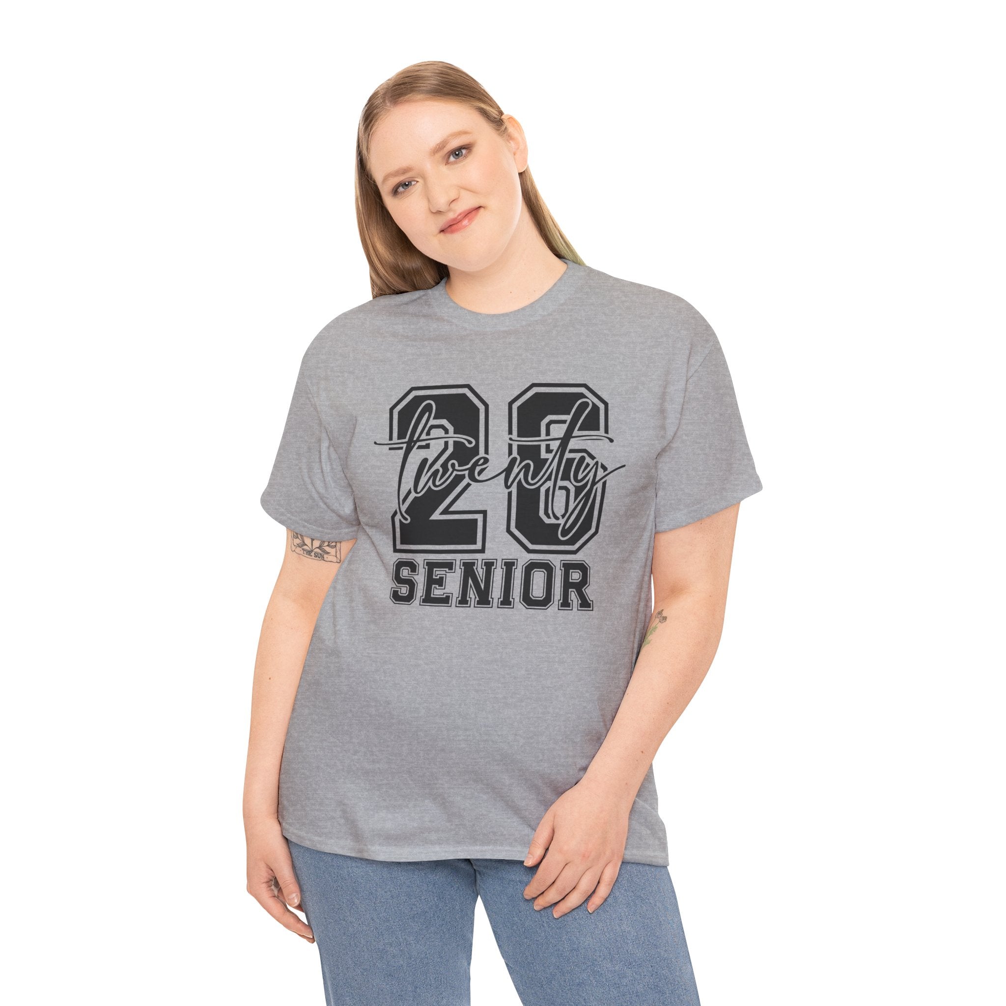 Senior 2026 Script Back T-Shirt | Vertical Graduation Tee | Trendy Senior Shirt | Unisex Fit | Cr8tive Designs