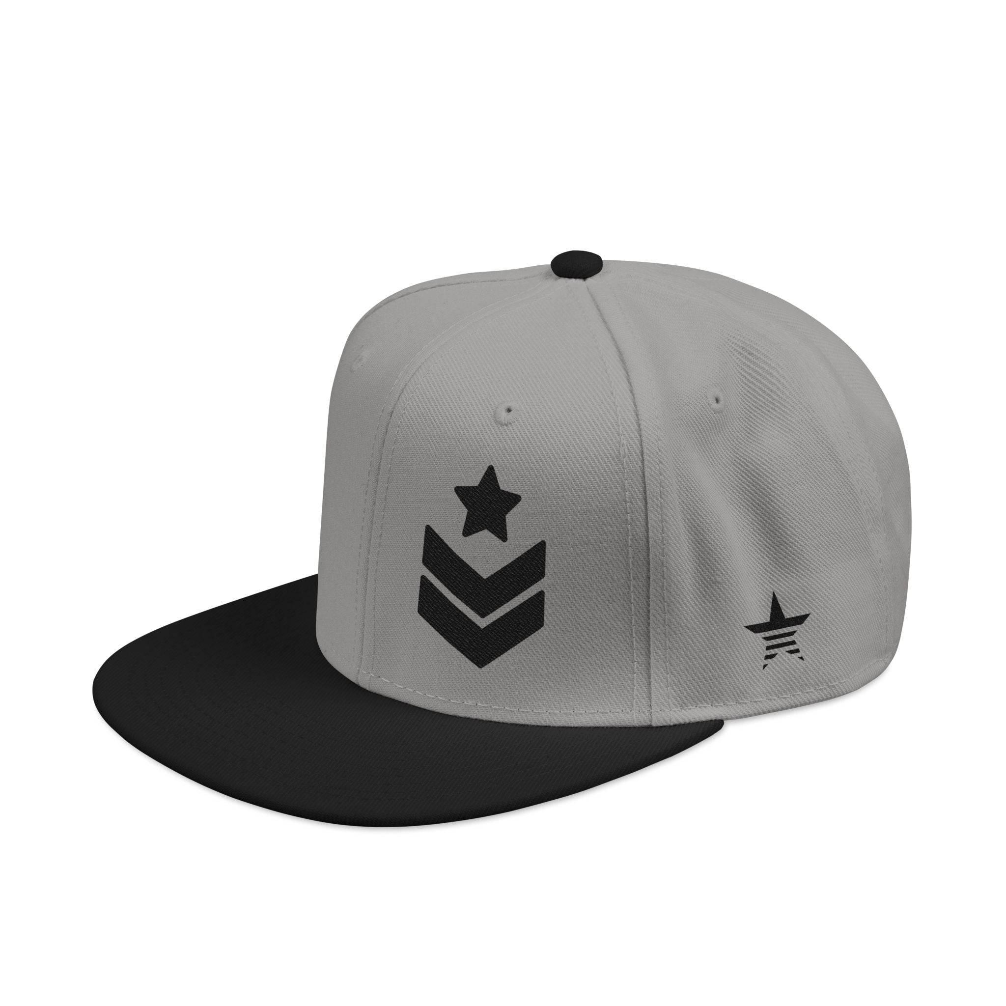Embroidered Rank Chevron Snapback Hat