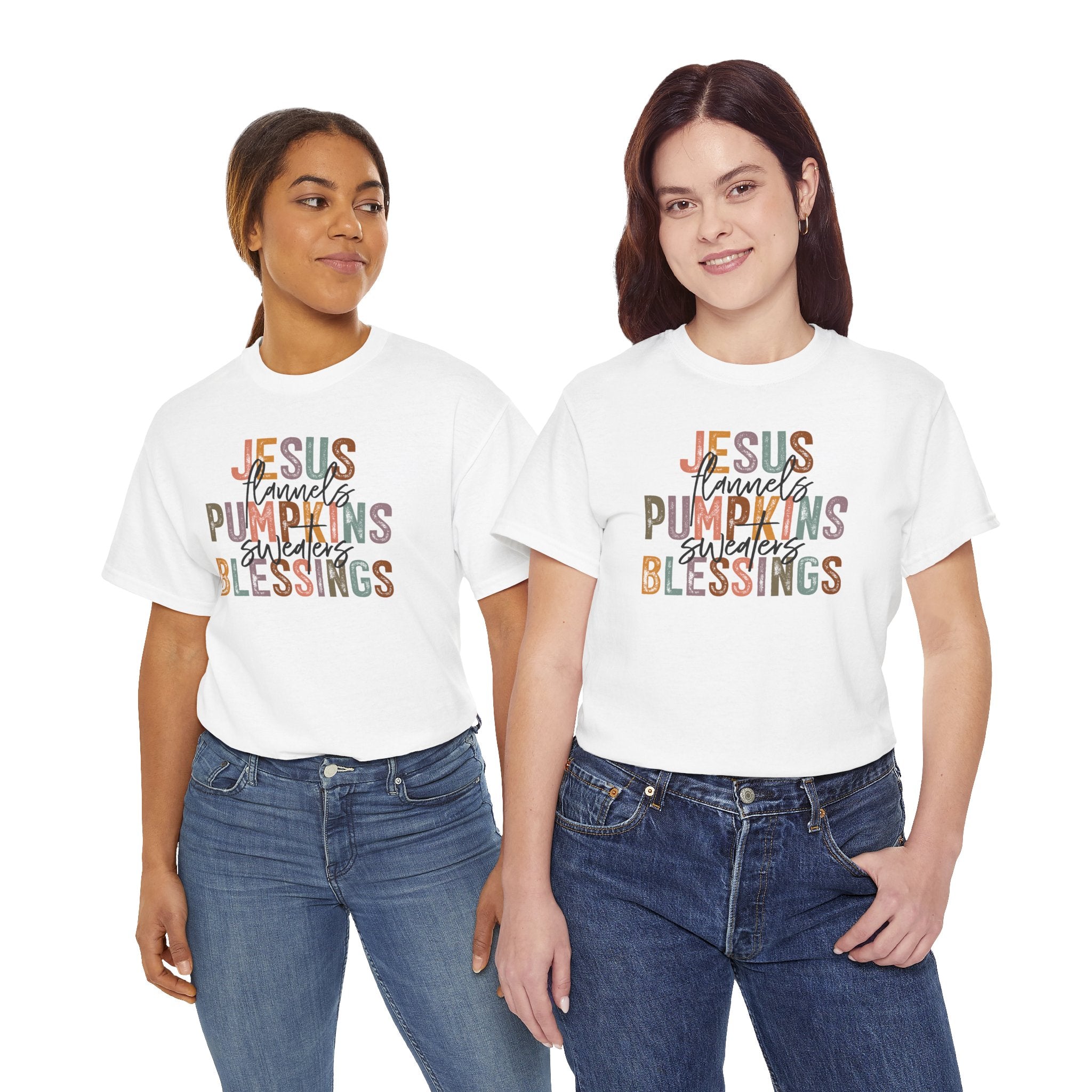 Jesus Flannels Pumpkins Tee | Christian Fall Graphic T-Shirt | Cr8tive Designs