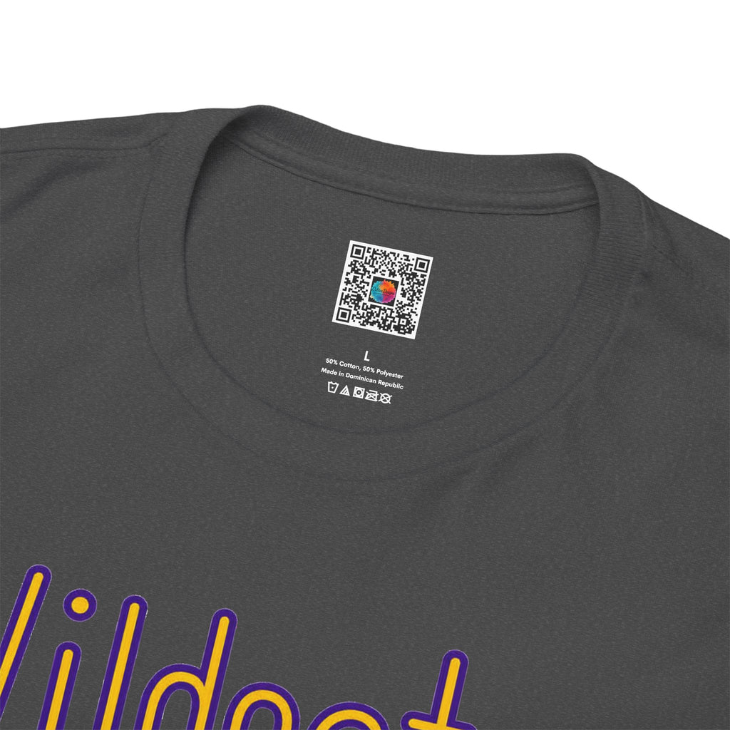 Wildcats Retro Stripe | Purple and Gold School Spirit T-Shirt | Cr8tive Designs