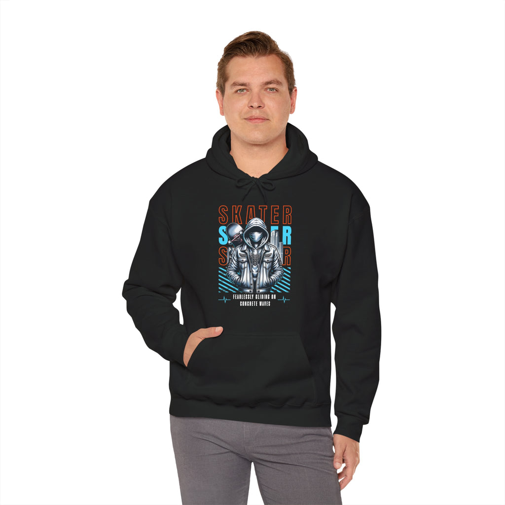 Skater Fearlessly Gliding | Urban Streetwear Hoodie | Cr8tive Designs