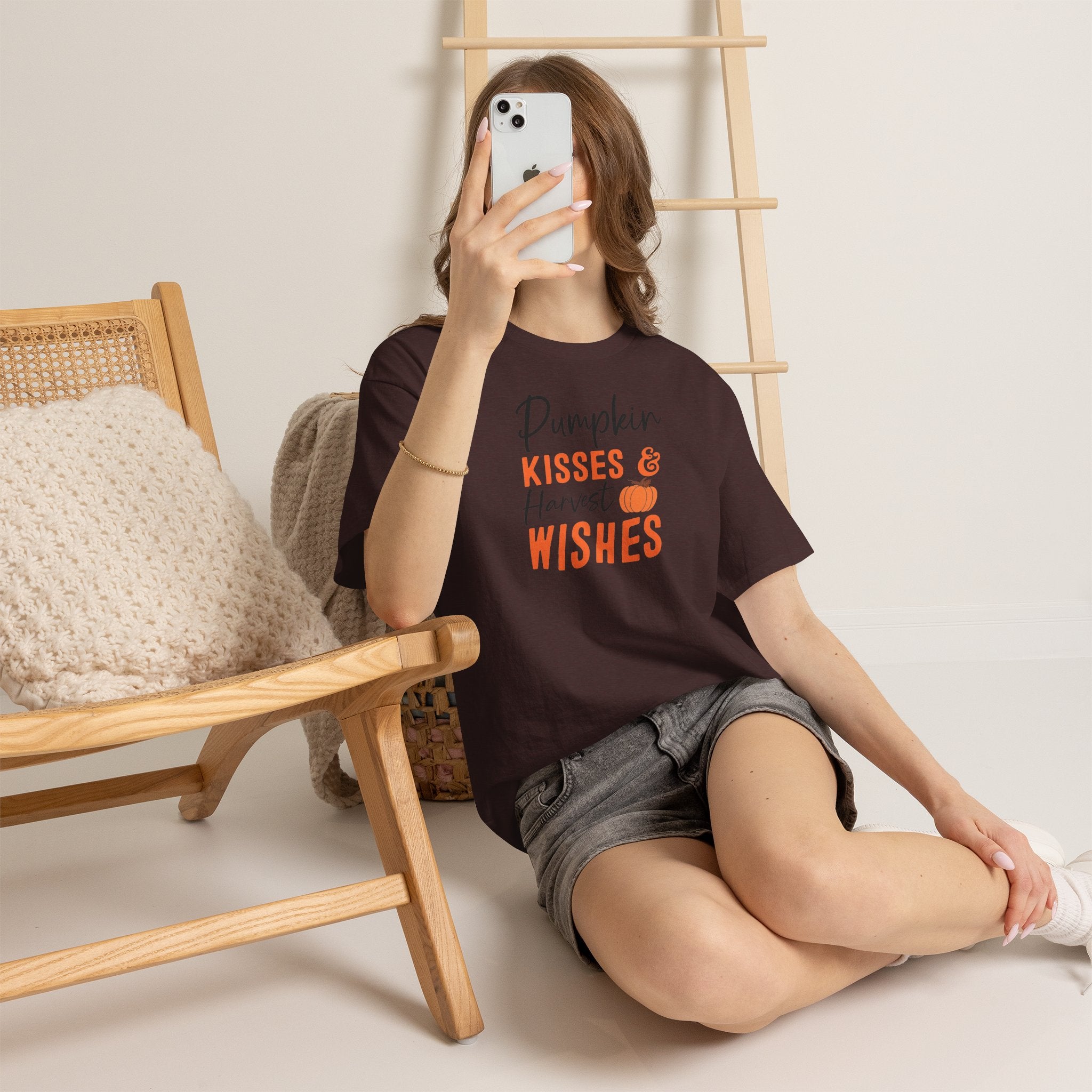Pumpkin Kisses & Harvest Wishes Tee  | Fall Graphic T-Shirt | Cr8tive Designs