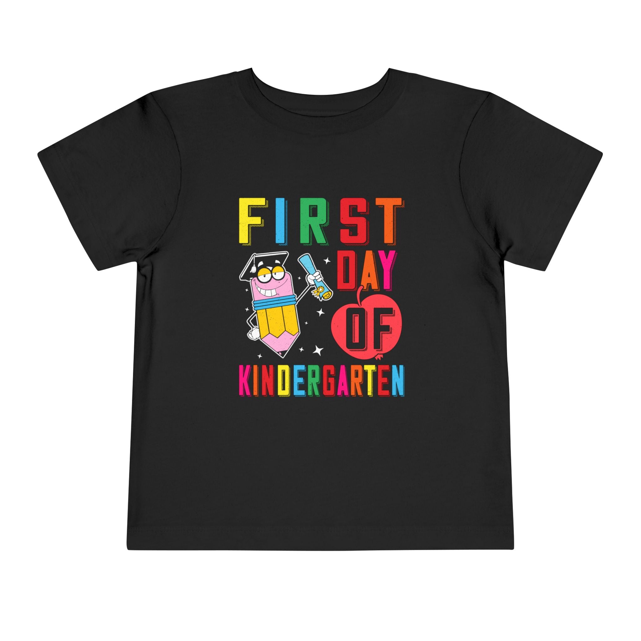 First Day of Kindergarten Toddler Tee | Colorful Back-to-School T-Shirt | Cr8tive Designs