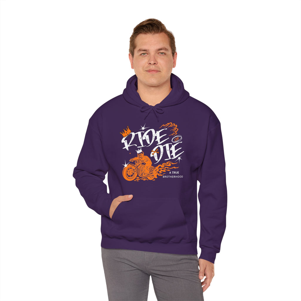 Ride or Die Hoodie | Motorcycle Flames Design | Cr8tive Designs