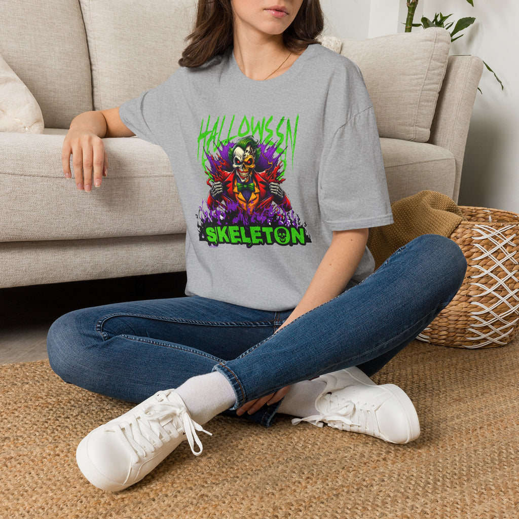 Halloween Skeleton T-Shirt | Neon Horror Clown Graphic Tee | Cr8tive Designs