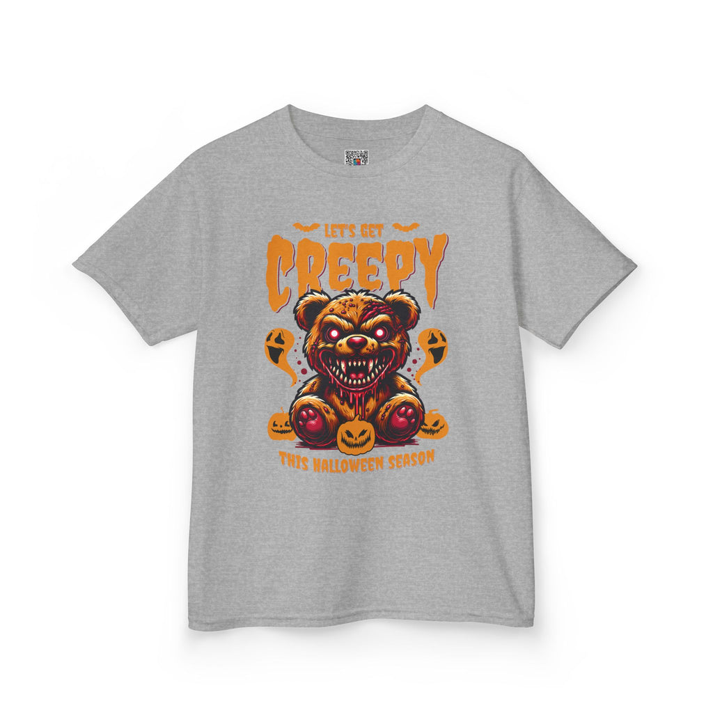 Kids Tee | "Let's Get Creepy" Halloween Teddy Bear Graphic | Cr8tive Designs