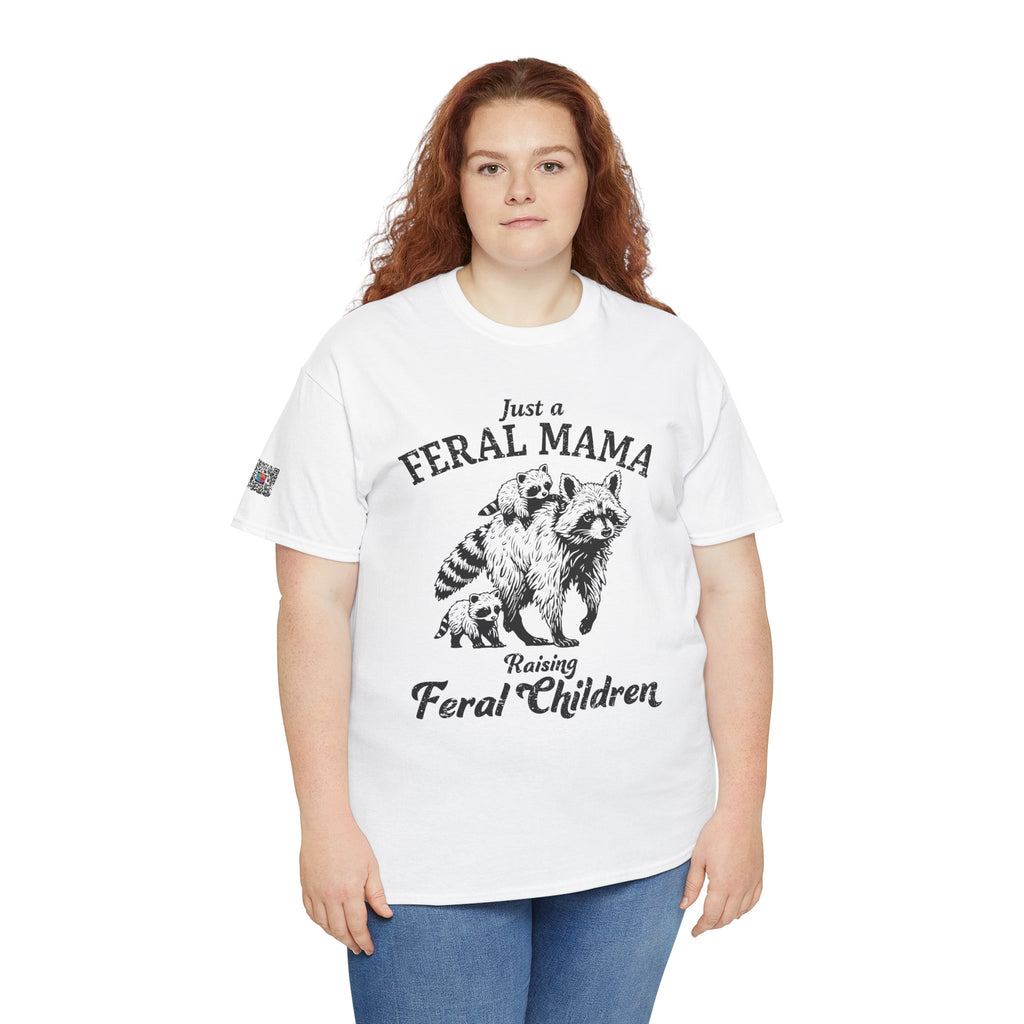 Feral Mama Graphic Tee – Funny Mom Life Shirt, Raising Feral Children Tee | Cr8tive Designs