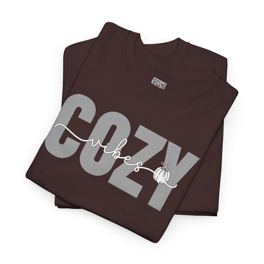 Cozy Vibes Pumpkin Tee | Minimalist Fall Graphic Shirt | Cr8tive Designs
