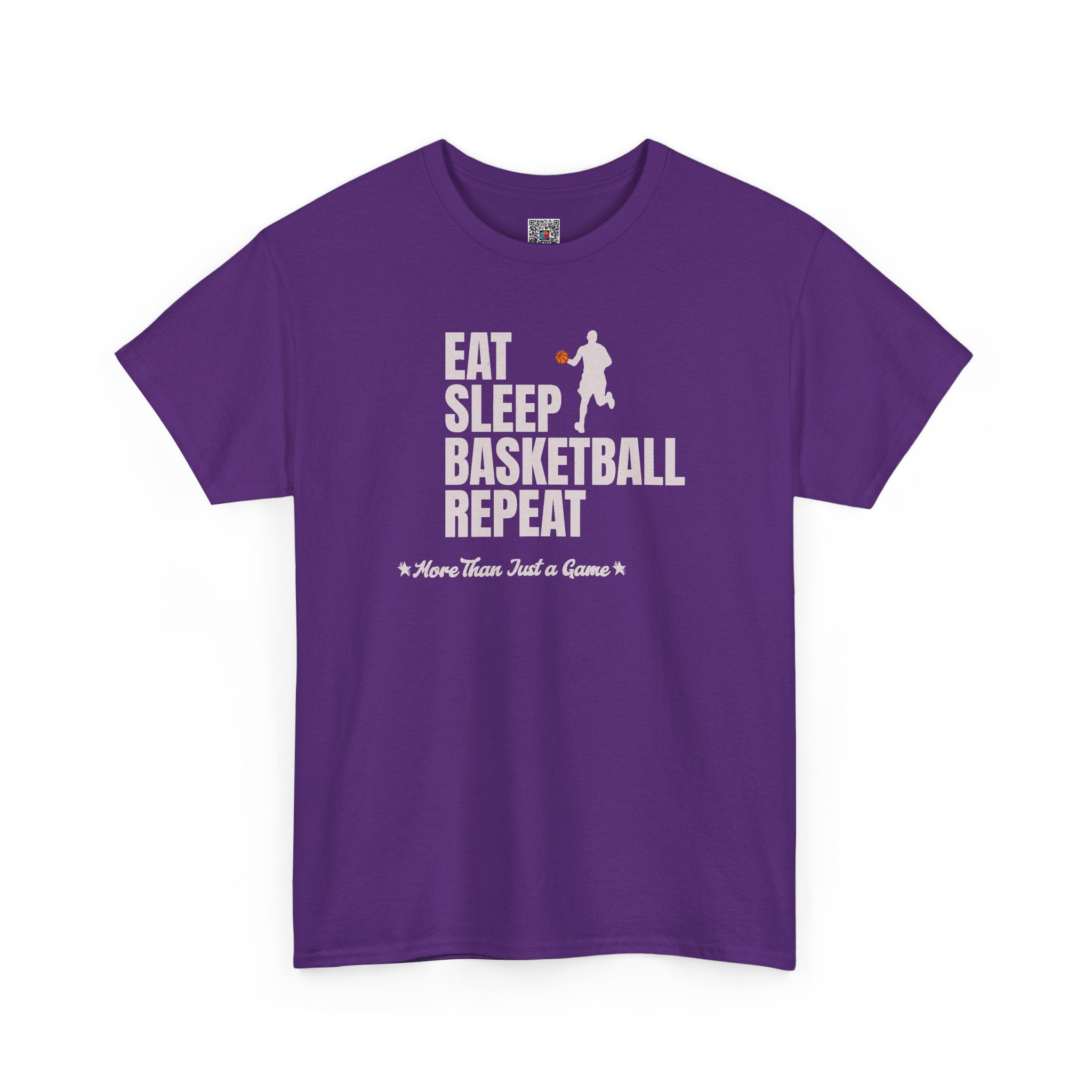 Eat Sleep Basketball Repeat T-Shirt | More Than Just a Game Sports Graphic Tee | Cr8tive Designs