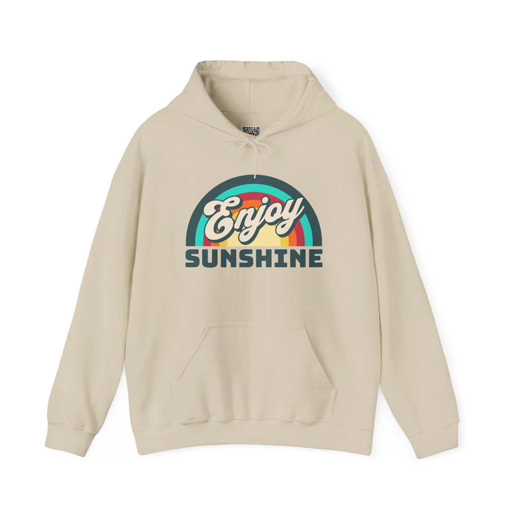 Enjoy Sunshine | Colorful Retro Rainbow Hoodie | Cr8tive Designs