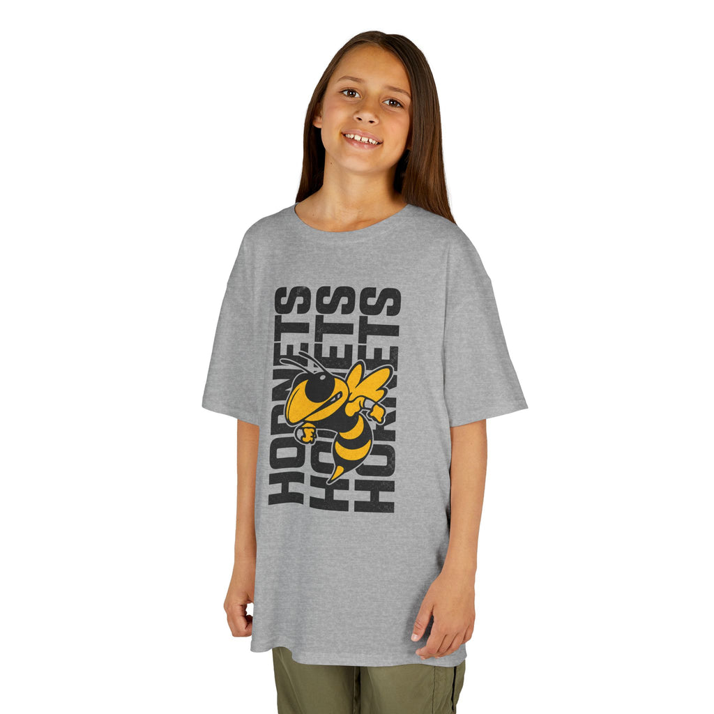 Vertical Hornets Mascot Youth T-Shirt | School Spirit Mascot Tee | Cr8tive Designs