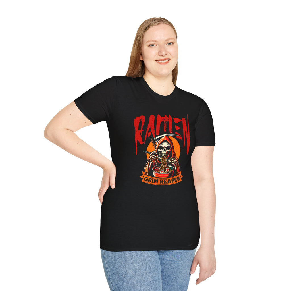 Ramen Grim Reaper T-Shirt | Skull Noodle Lover Tee | Cr8tive Designs