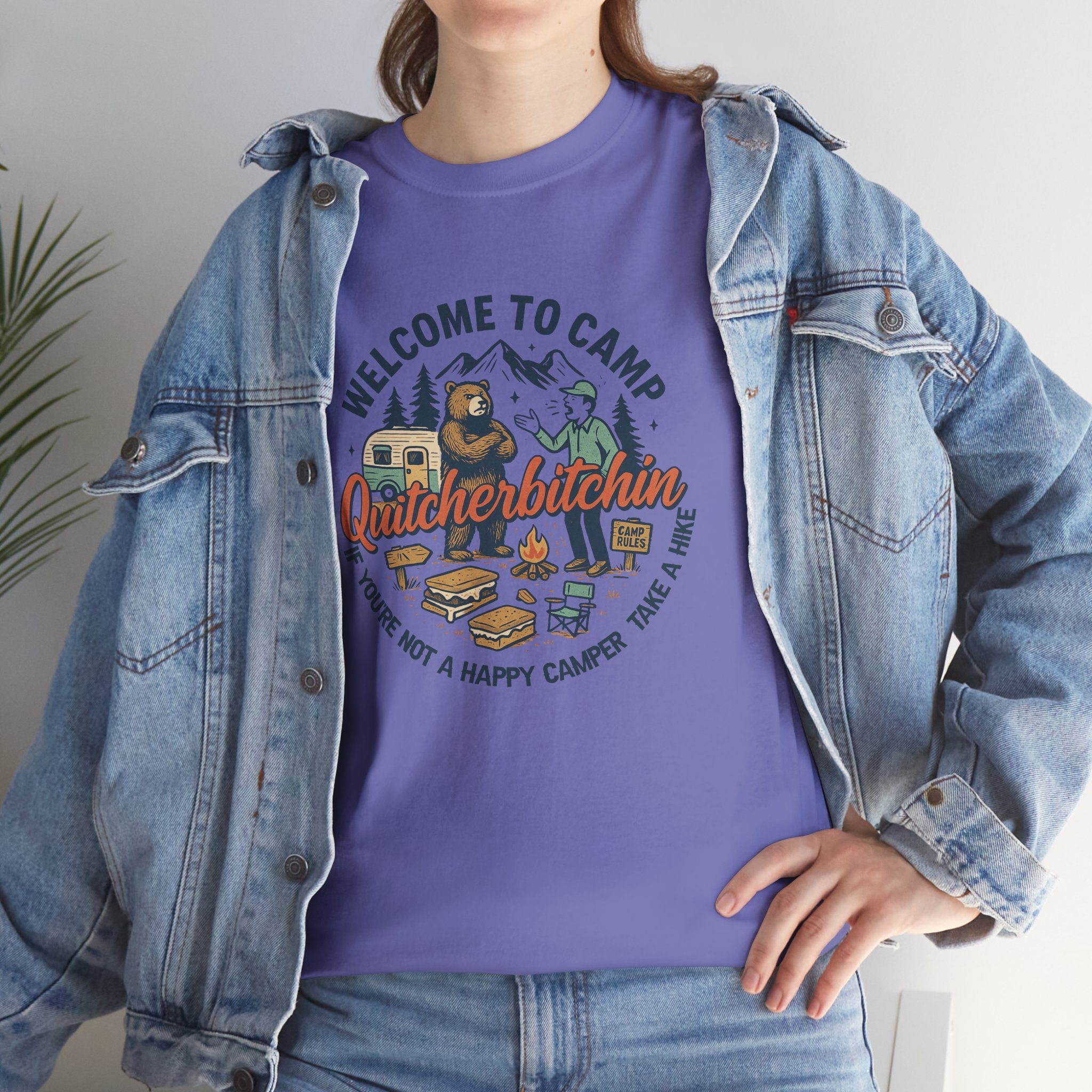 Welcome to Camp Lake Vibes | Retro Camping Graphic Tee | Cr8tive Designs