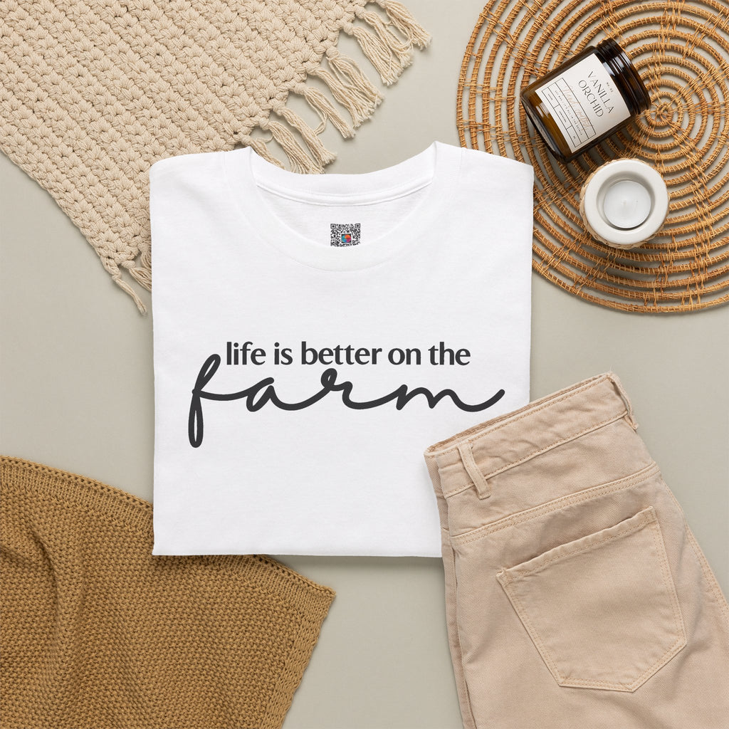 Life Is Better On The Farm T-Shirt | Rustic Country Graphic Tee | Cr8tive Designs