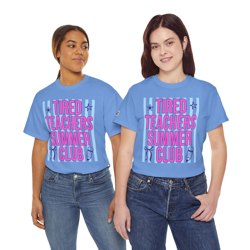 Tired Teachers Summer Club T‑Shirt | Funny Teacher Summer Shirt | Cr8tive Designs