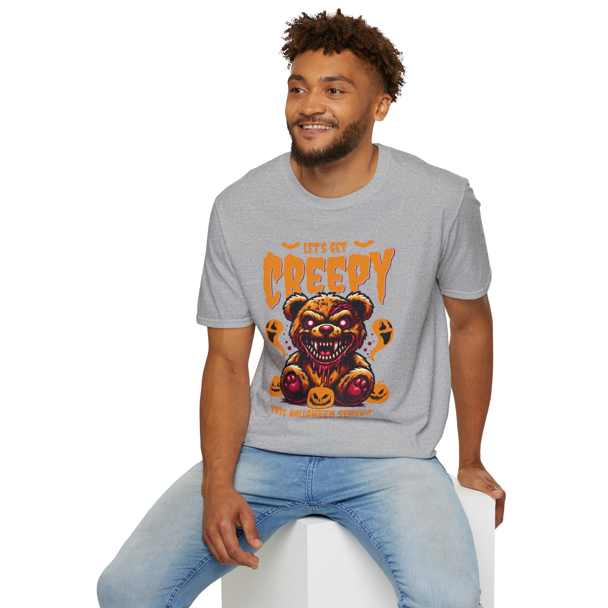 Let's Get Creepy Halloween T-Shirt | Scary Teddy Horror Graphic Tee | Cr8tive Designs