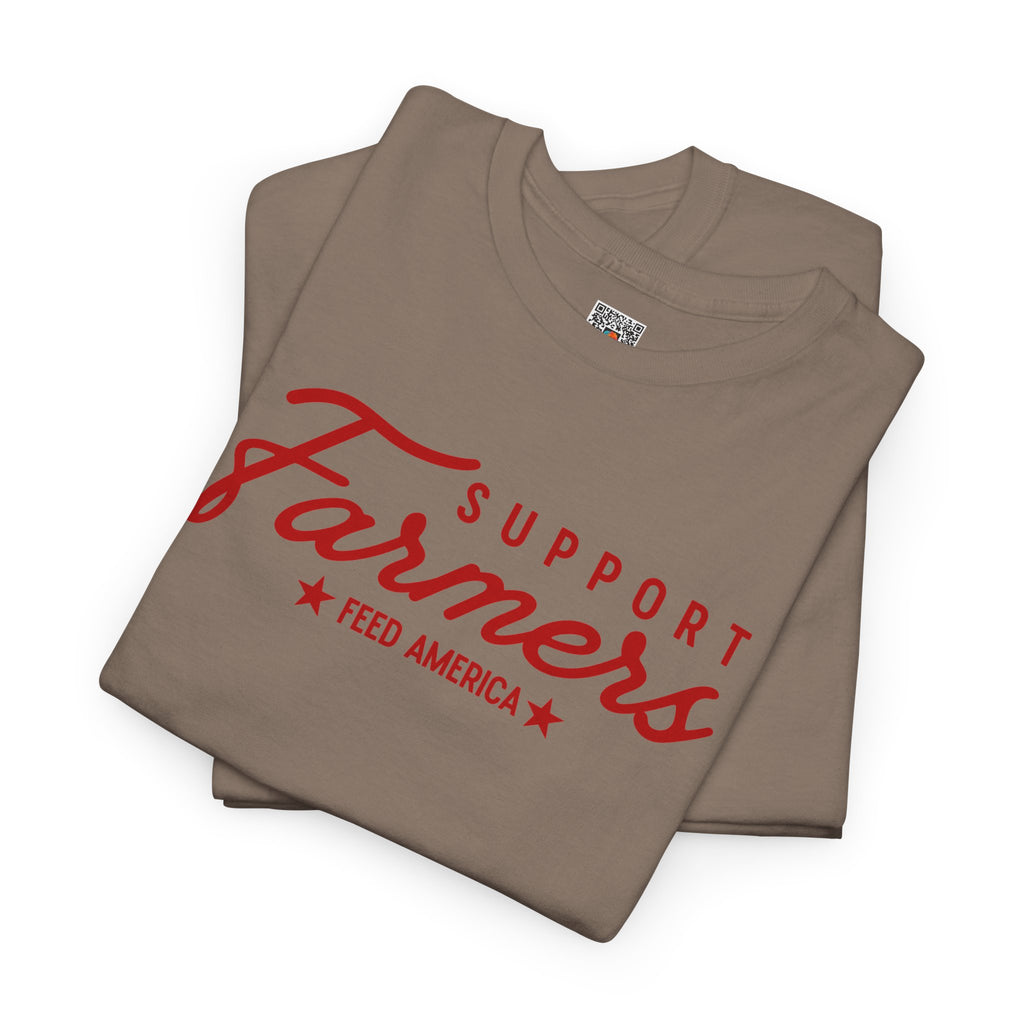 Support Farmers Feed America T-Shirt | Patriotic Agriculture Graphic Tee | Cr8tive Designs