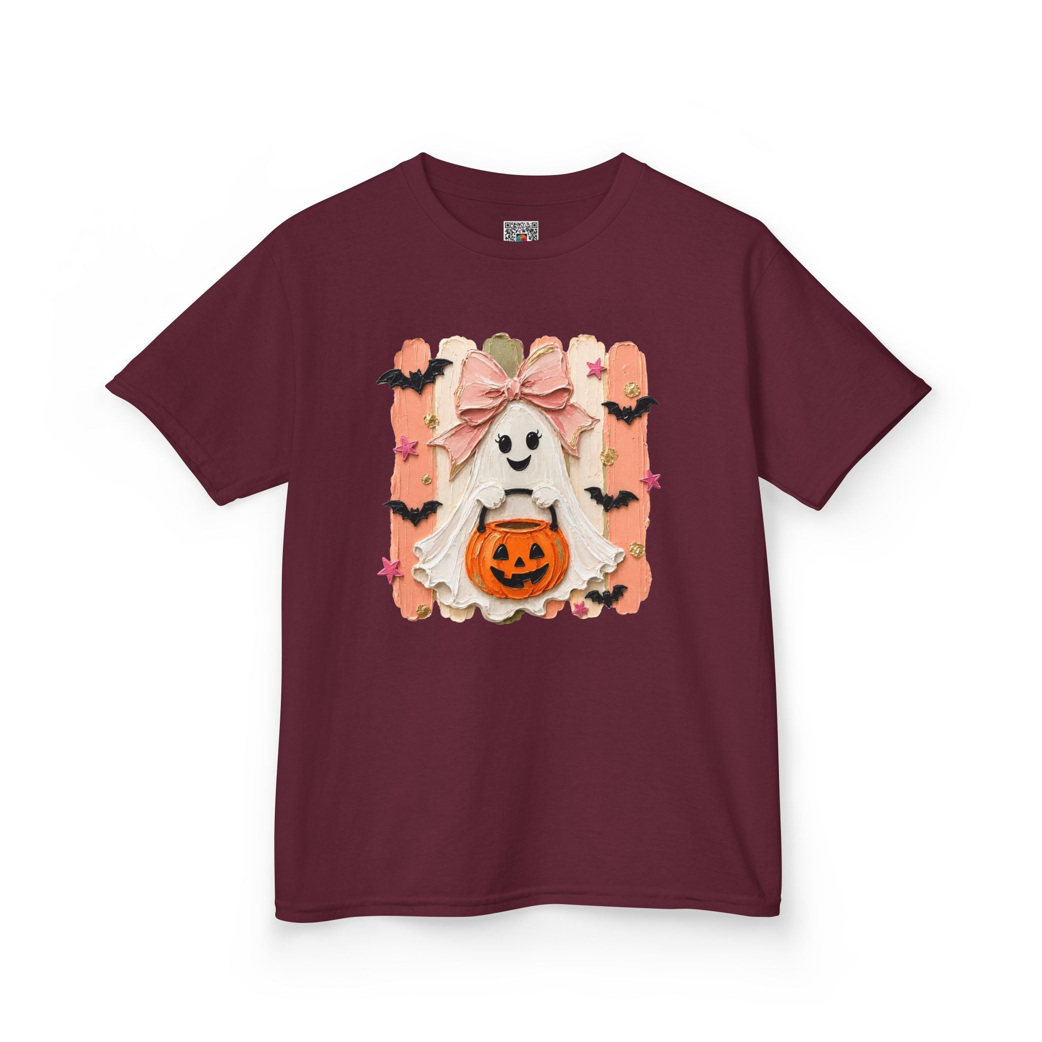 Cute Bow Ghost T-Shirt | Spooky Cute Halloween Tee | Cr8tive Designs