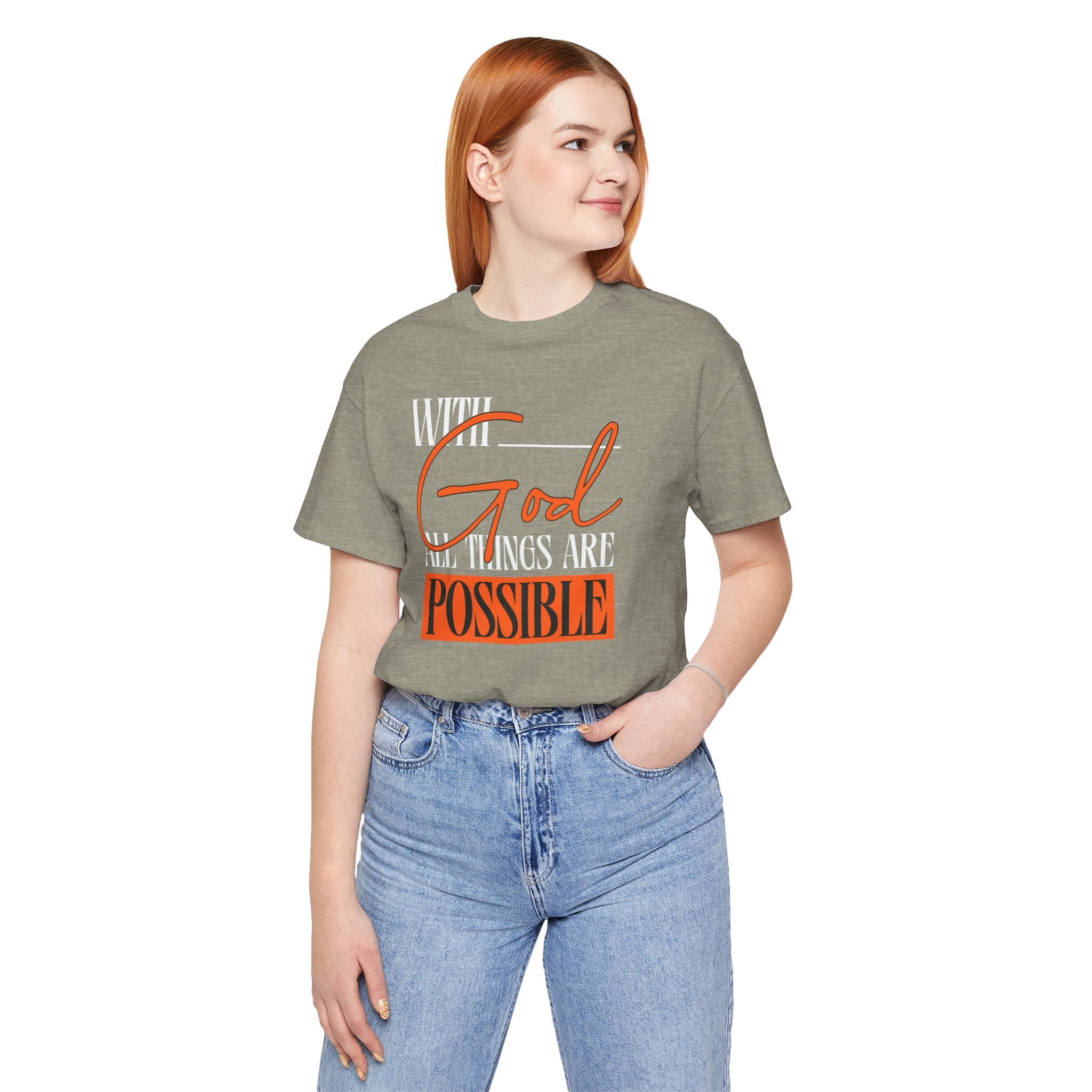 Inspirational 'With God All Things Are Possible' Graphic Tee| Cr8tive Designs