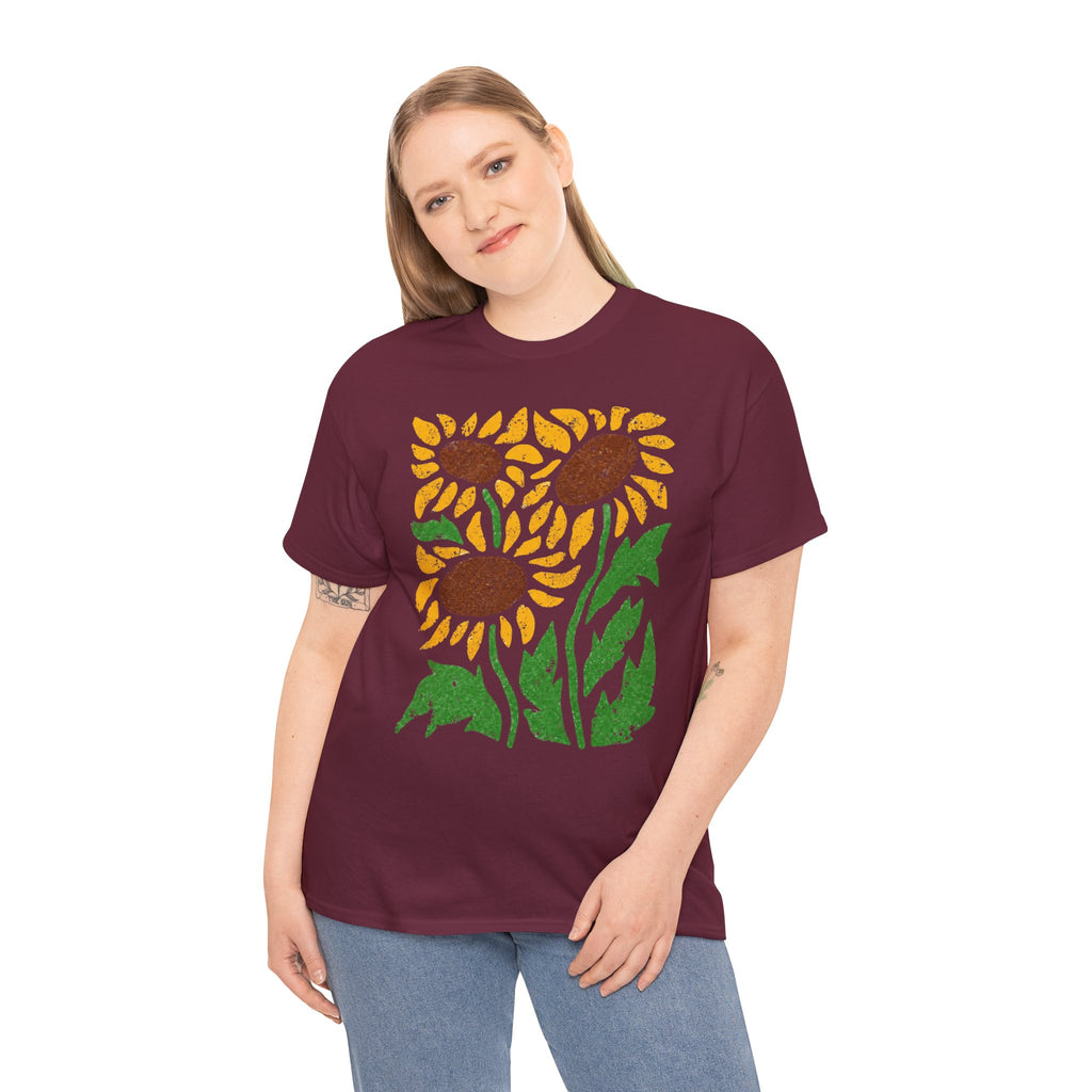 Sunflower Harvest | Vintage Floral Graphic Tee | Cr8tive Designs