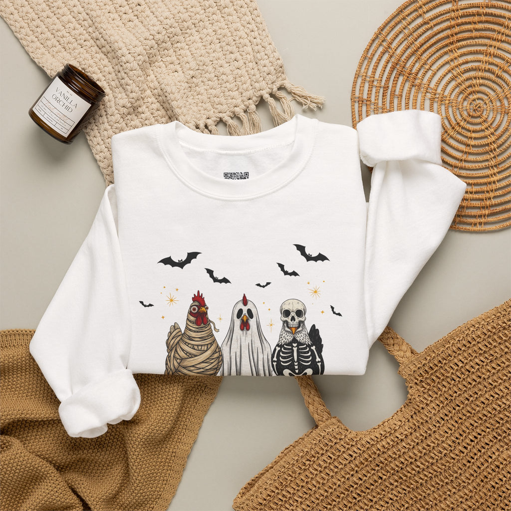 Halloween Chicken Costume Sweatshirt | Funny Spooky Season Crewneck | Cr8tive Designs