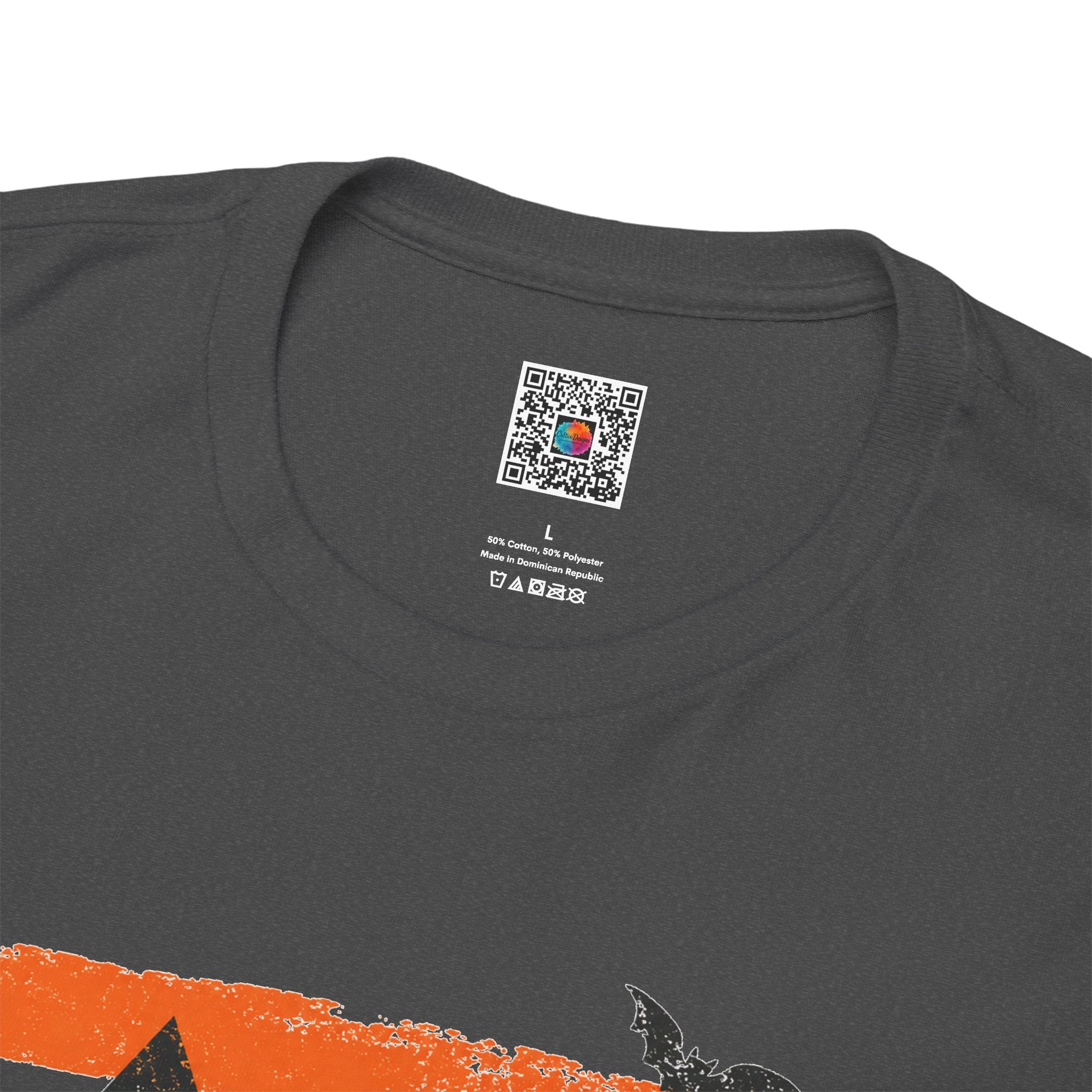 Distressed Jack O Lantern Tee | Retro Orange Stripe Halloween T-Shirt | Cr8tive Designs