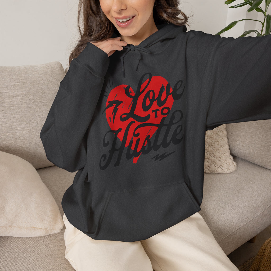 Love to Hustle | Bold Retro Motivational Hoodie | Cr8tive Designs