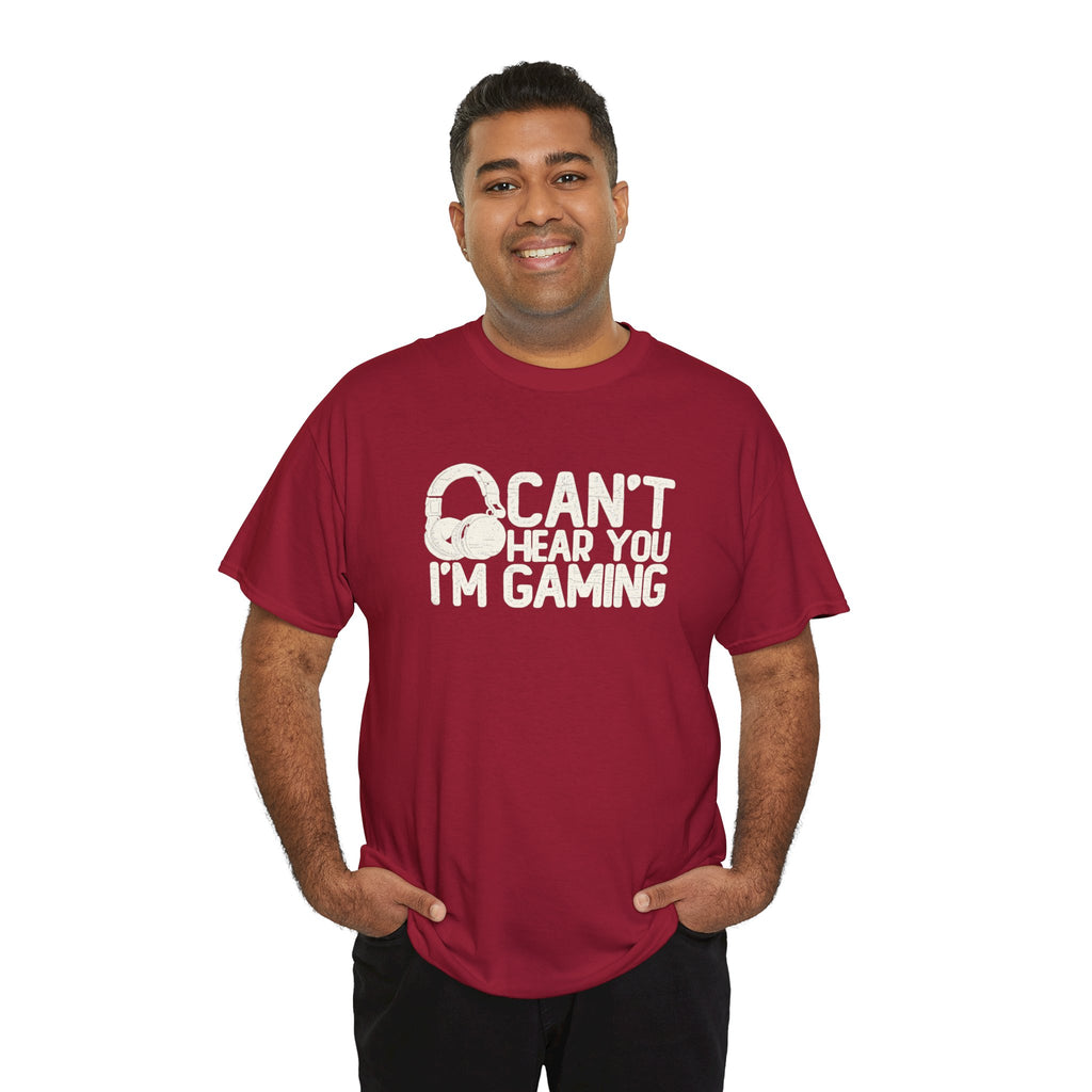 Can’t Hear You, I’m Gaming T-Shirt | Funny Headset Gamer Design | Cr8tive Designs