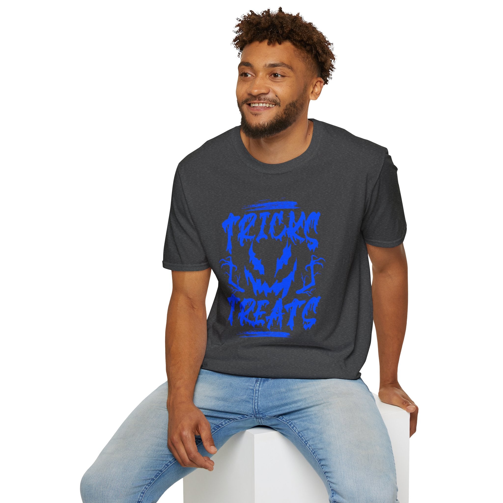 Tricks & Treats Halloween T‑Shirt | Spooky Jack-O'-Lantern Graphic Tee | Cr8tive Designs