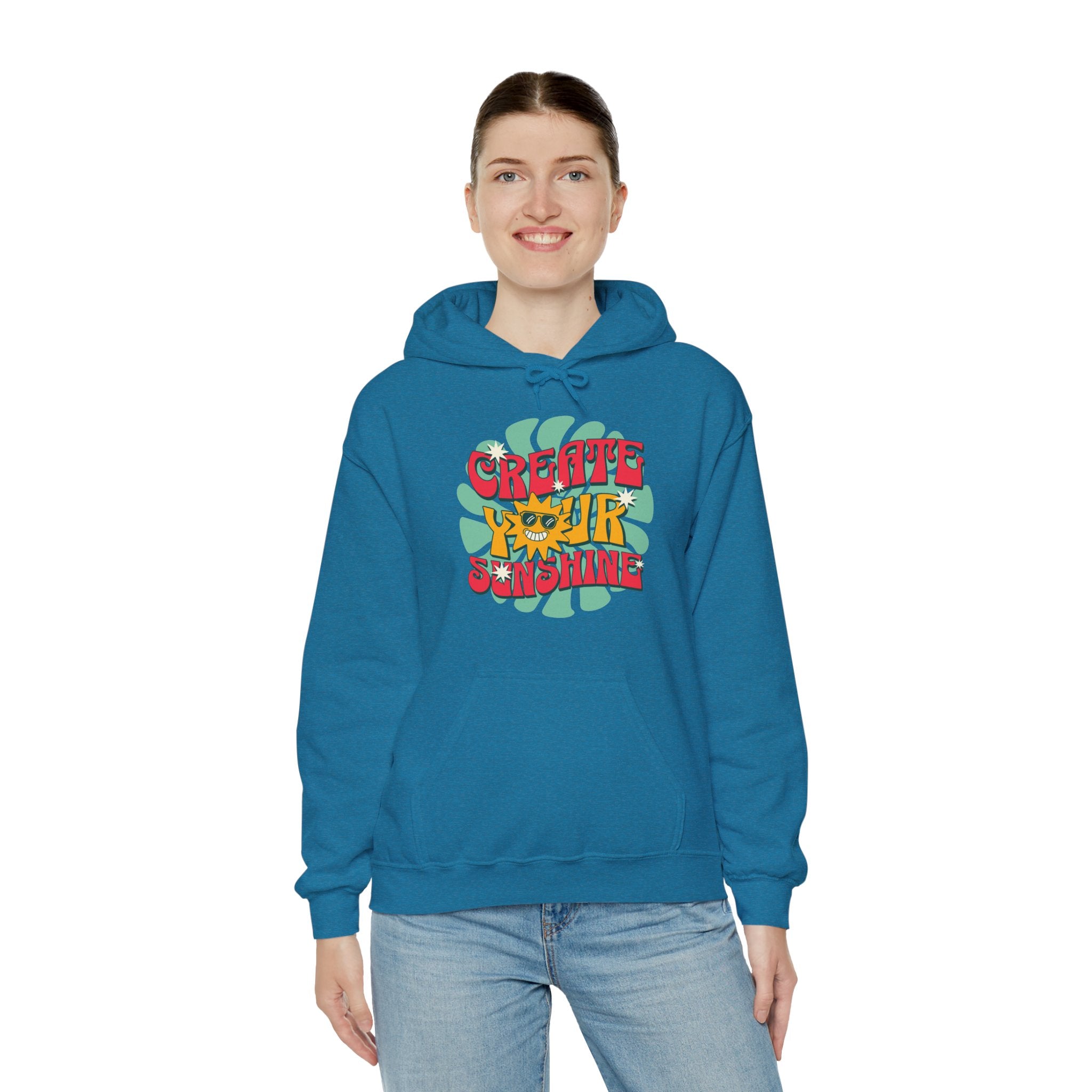 Create Your Sunshine | Colorful Retro-Inspired Hoodie | Cr8tive Designs