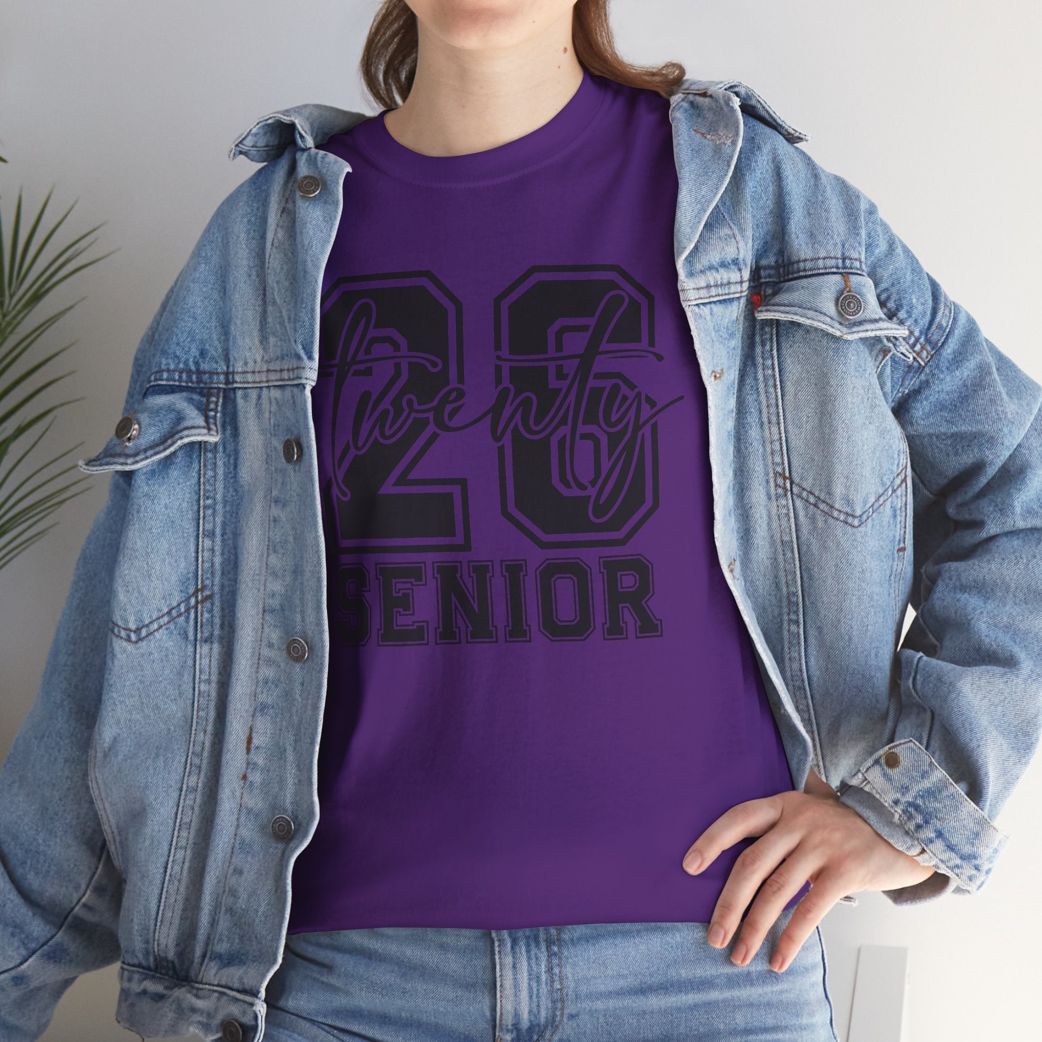Senior 2026 Script Back T-Shirt | Vertical Graduation Tee | Trendy Senior Shirt | Unisex Fit | Cr8tive Designs