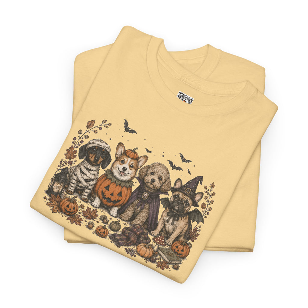 Halloween Dog Costumes Tee | Vintage Cute Puppies T-Shirt | Cr8tive Designs