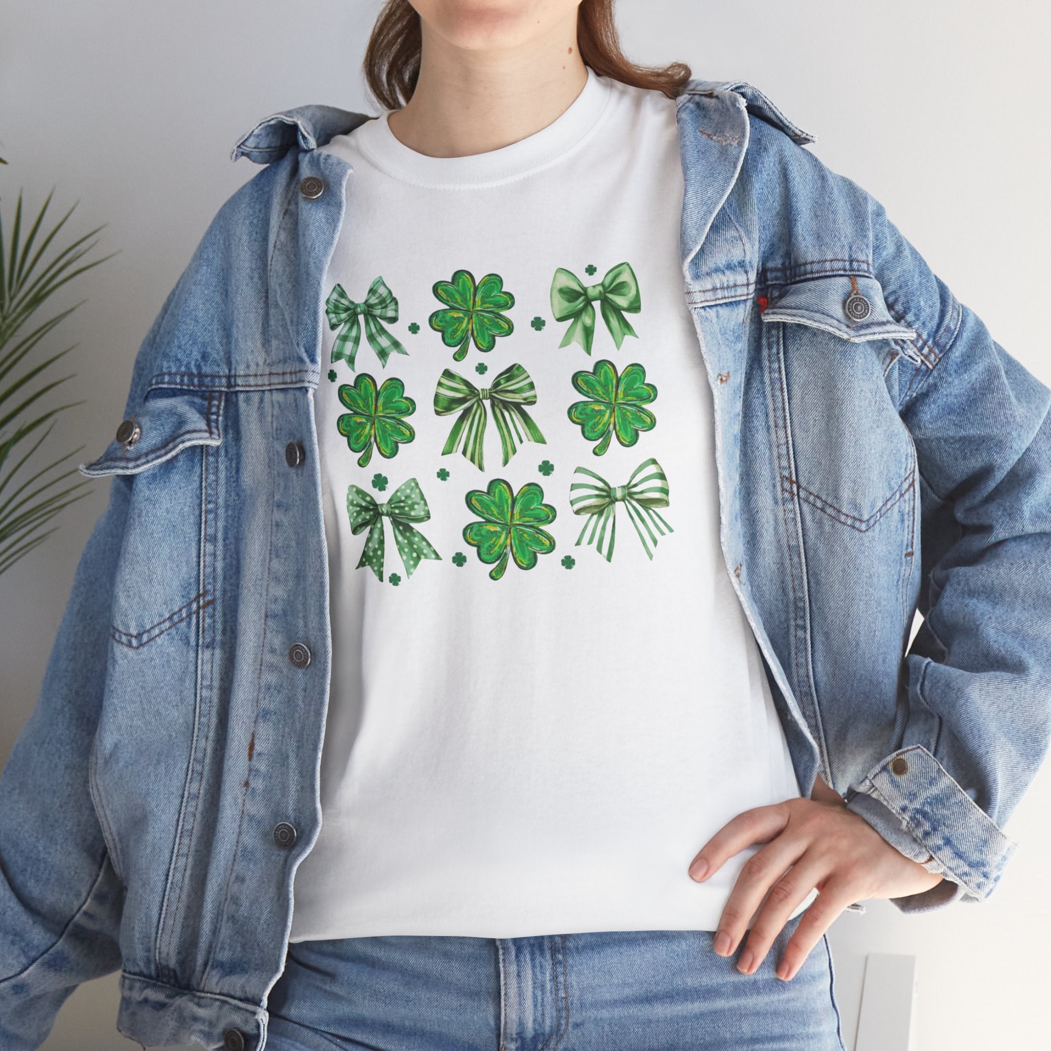 St. Patrick's Day Shamrock Bow T-Shirt/Cr8tive Designs