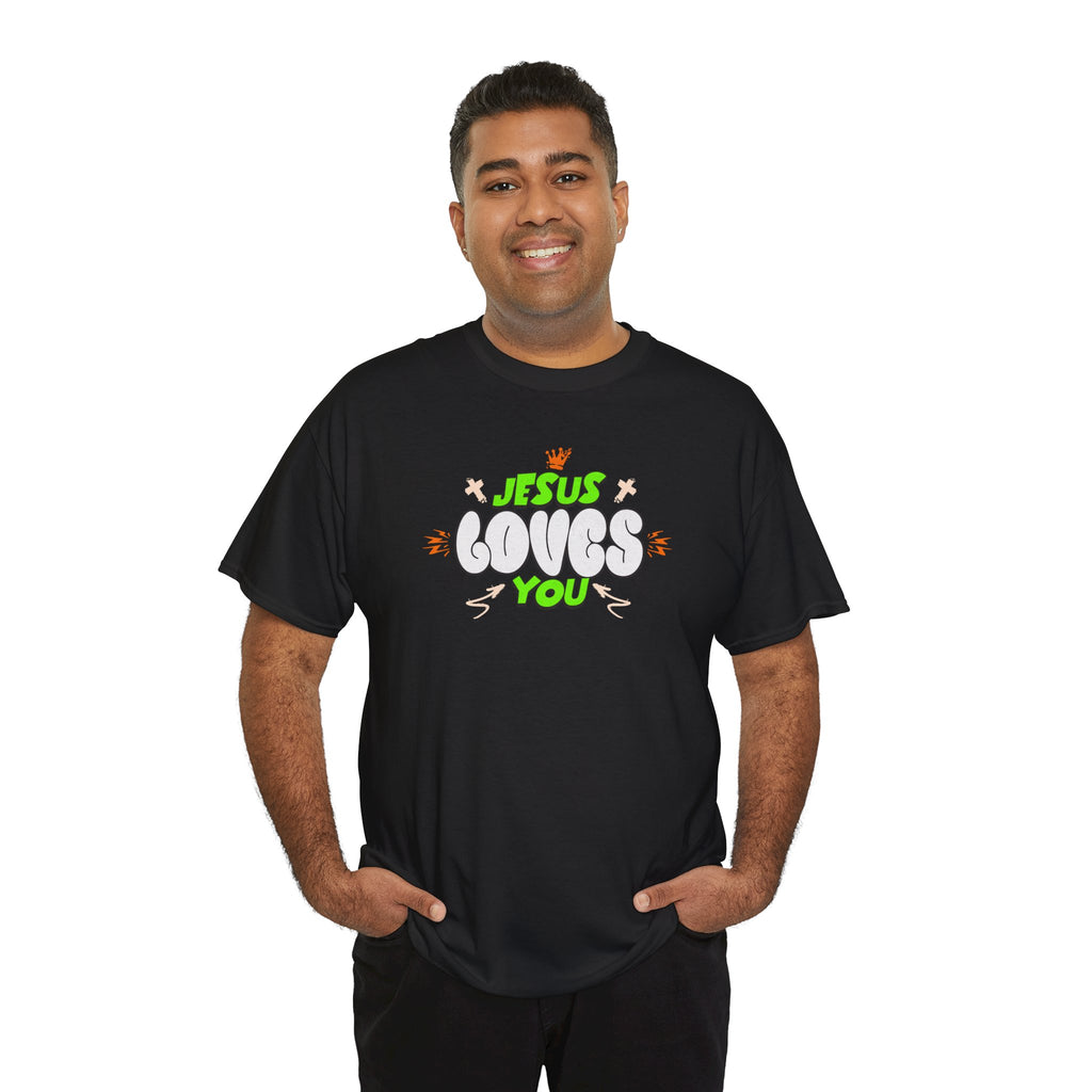 Jesus Loves You T-Shirt | Retro Bubble Gospel Tee | Cr8tive Designs