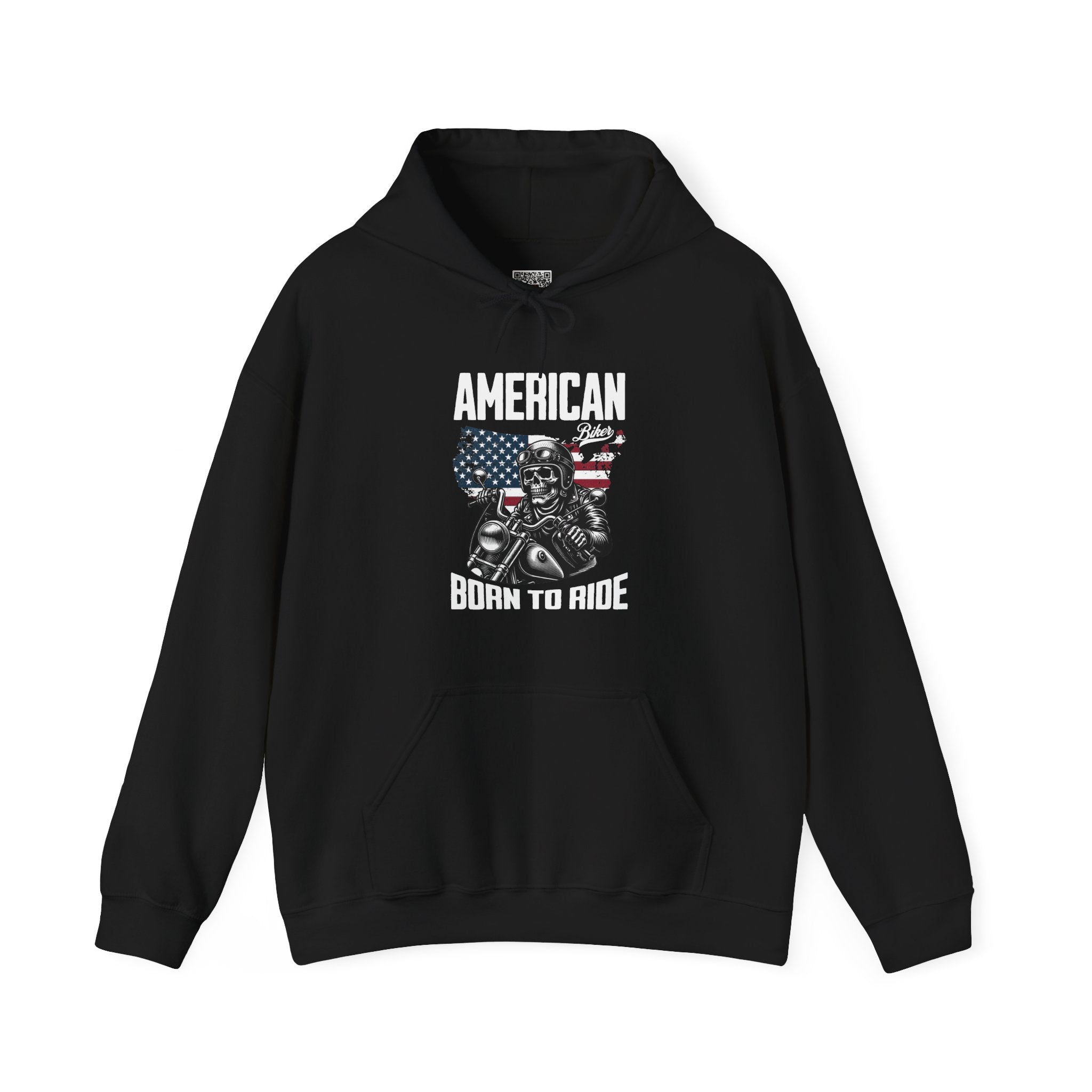 American Born to Ride Hoodie | Patriotic Motorcycle Biker Design | Cr8tive Designs