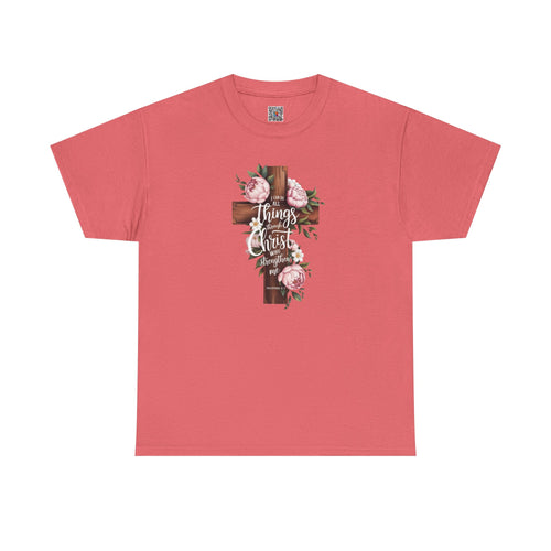 All Things Through Christ Inspirational T-Shirt/Cr8tive Designs